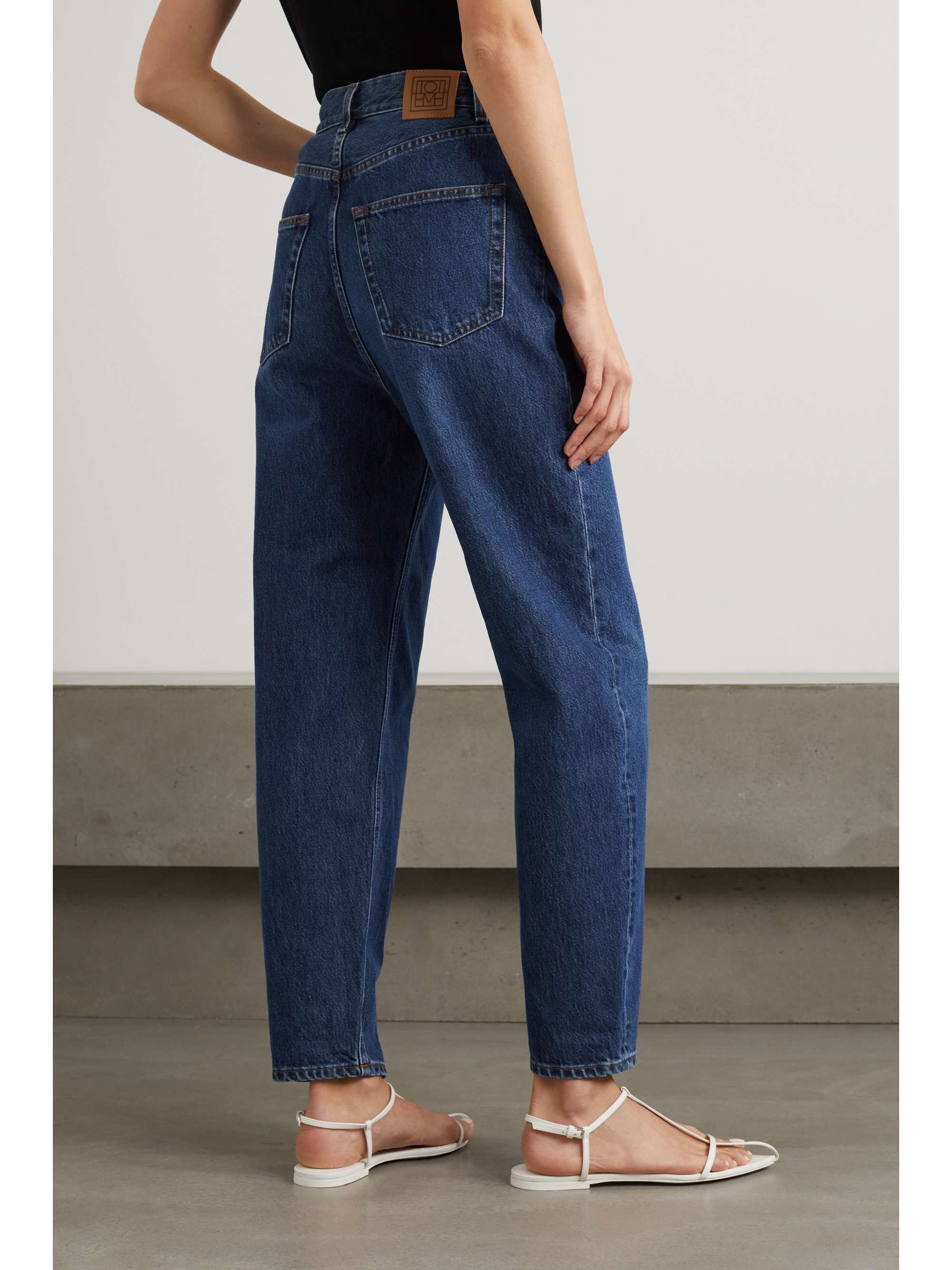 + NET SUSTAIN high-rise tapered organic jeans view
