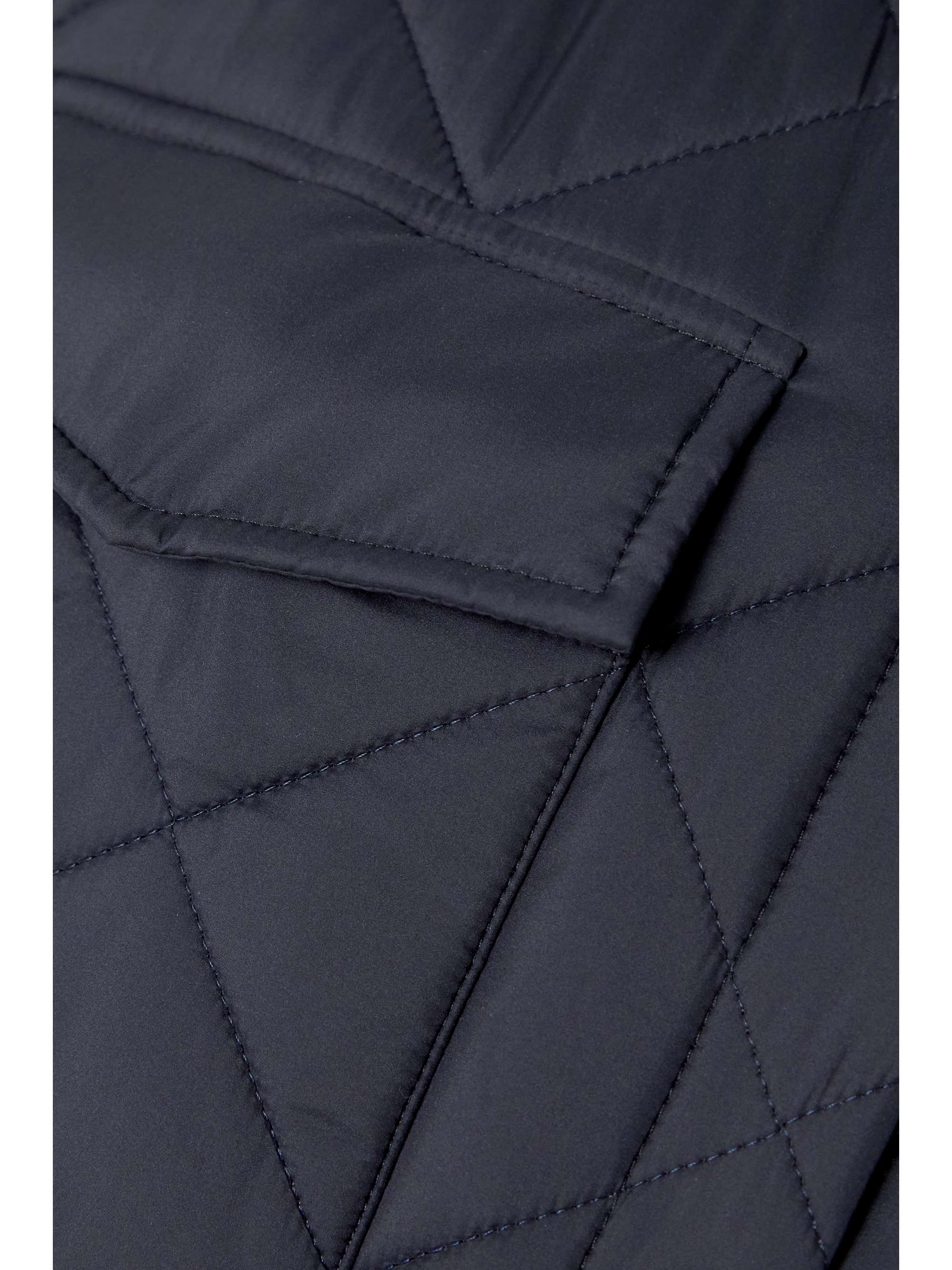 Rocar ribbed cashmere-trimmed quilted shell coat view