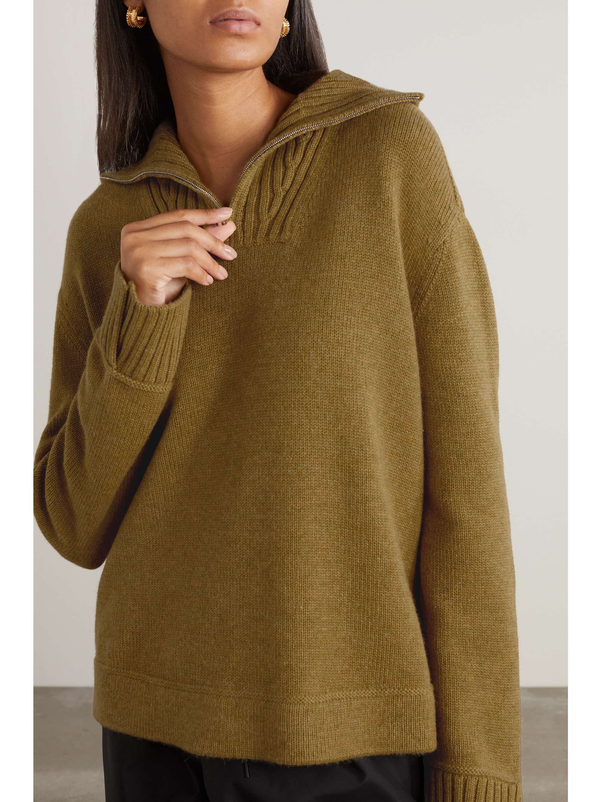 Mélange cashmere sweater view