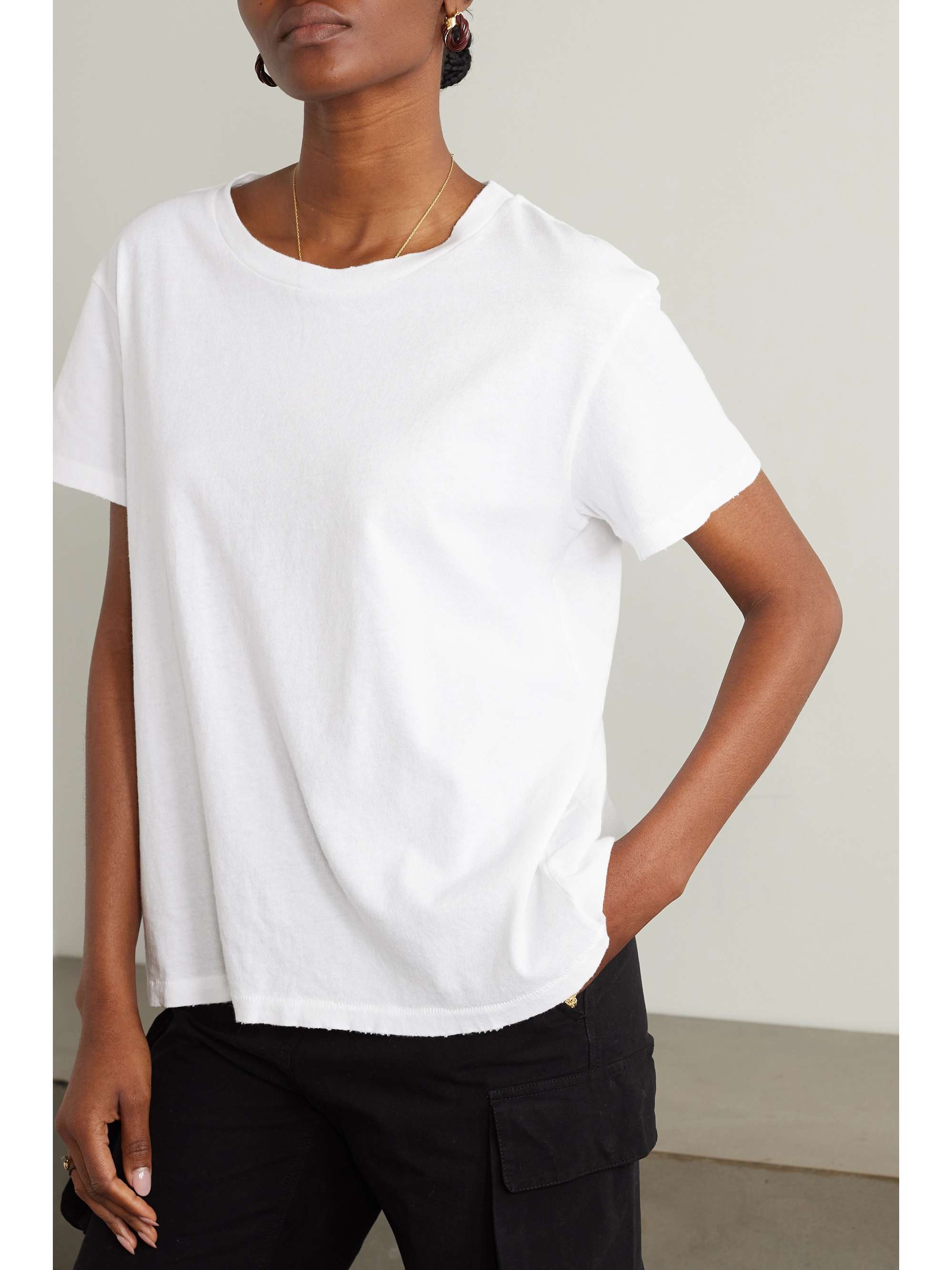 Brady distressed cotton-jersey T-shirt view