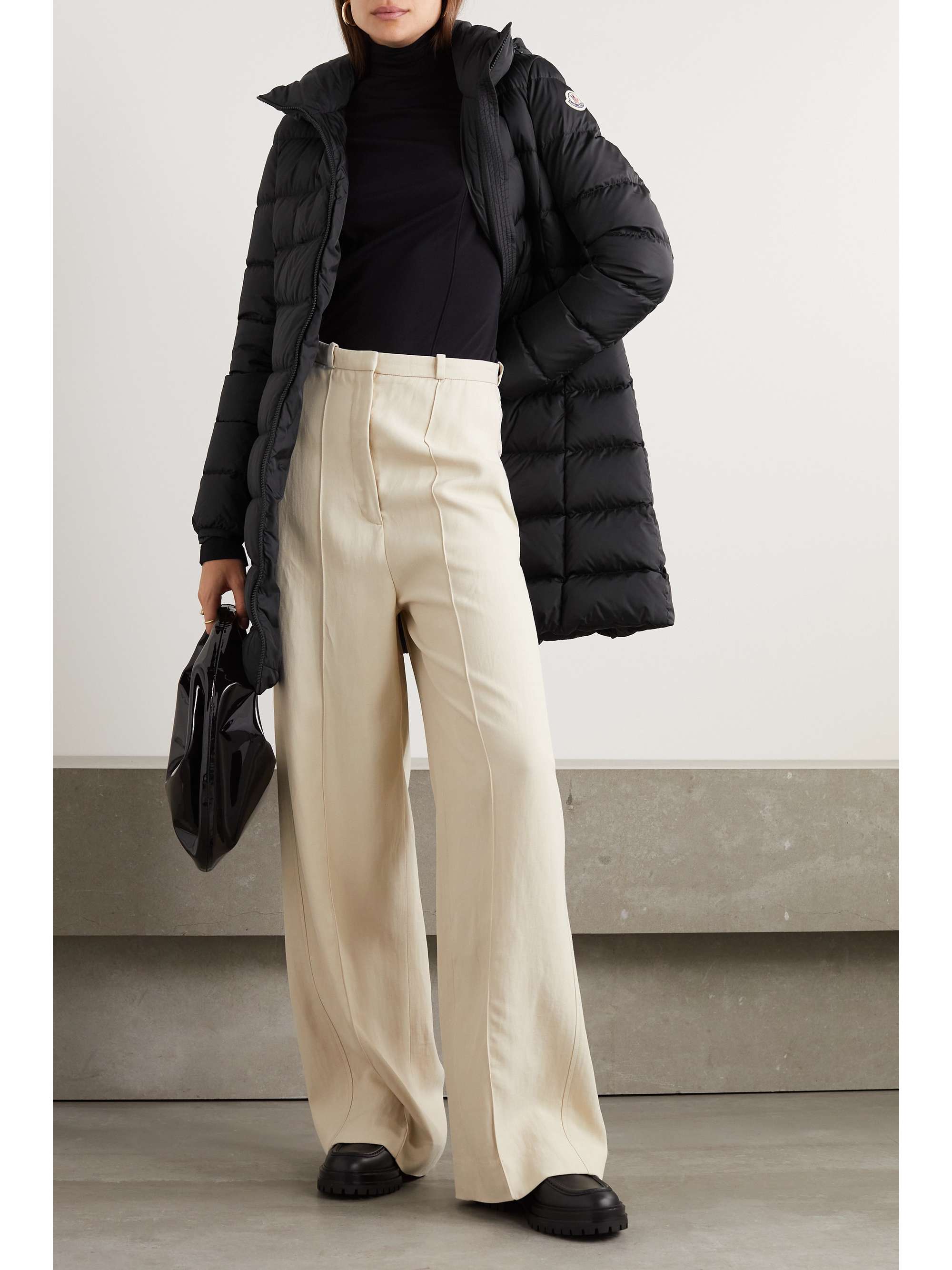 Gie hooded quilted shell down jacket view
