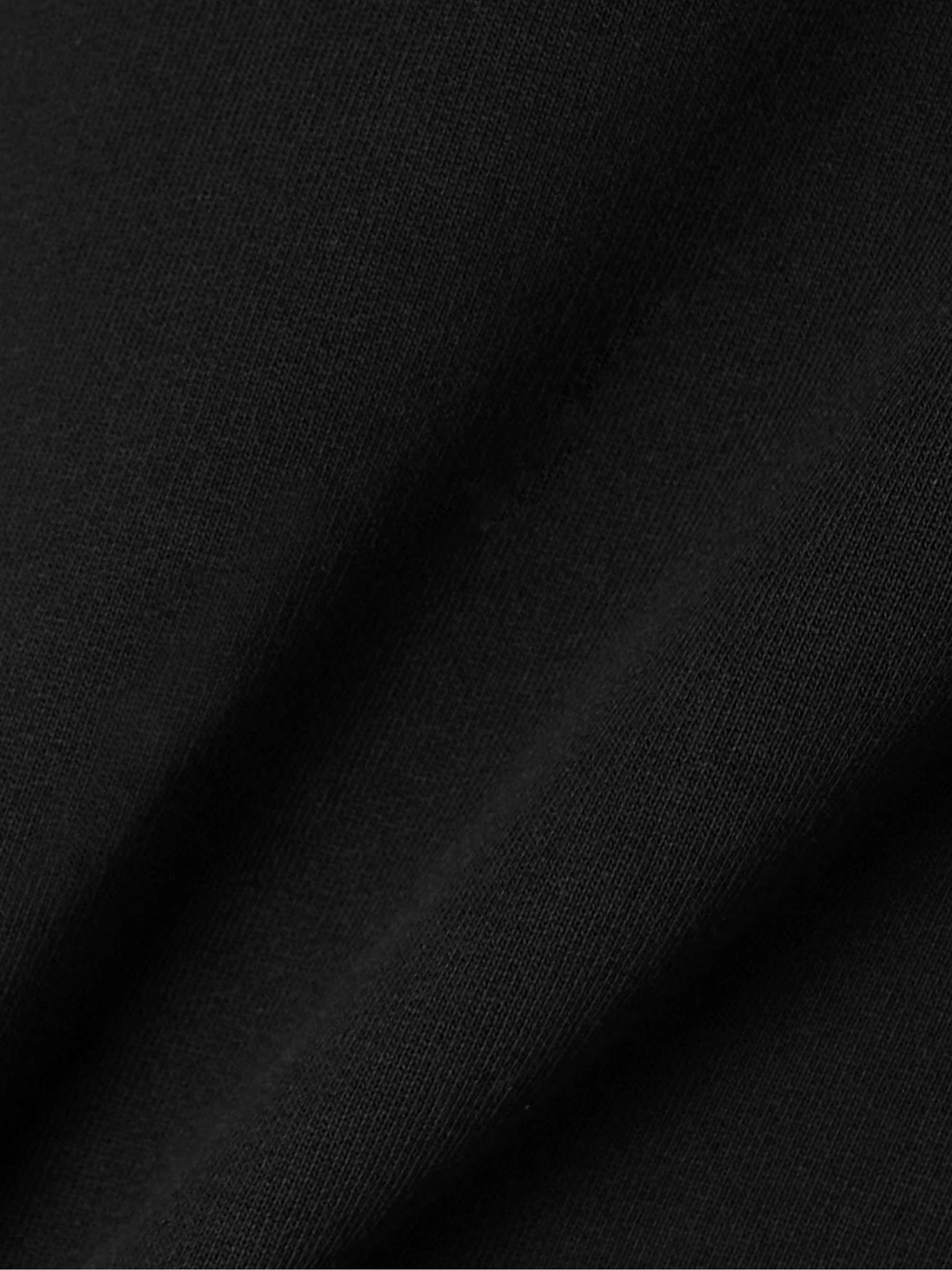 Glossed-shell trimmed cotton-jersey hoodie view