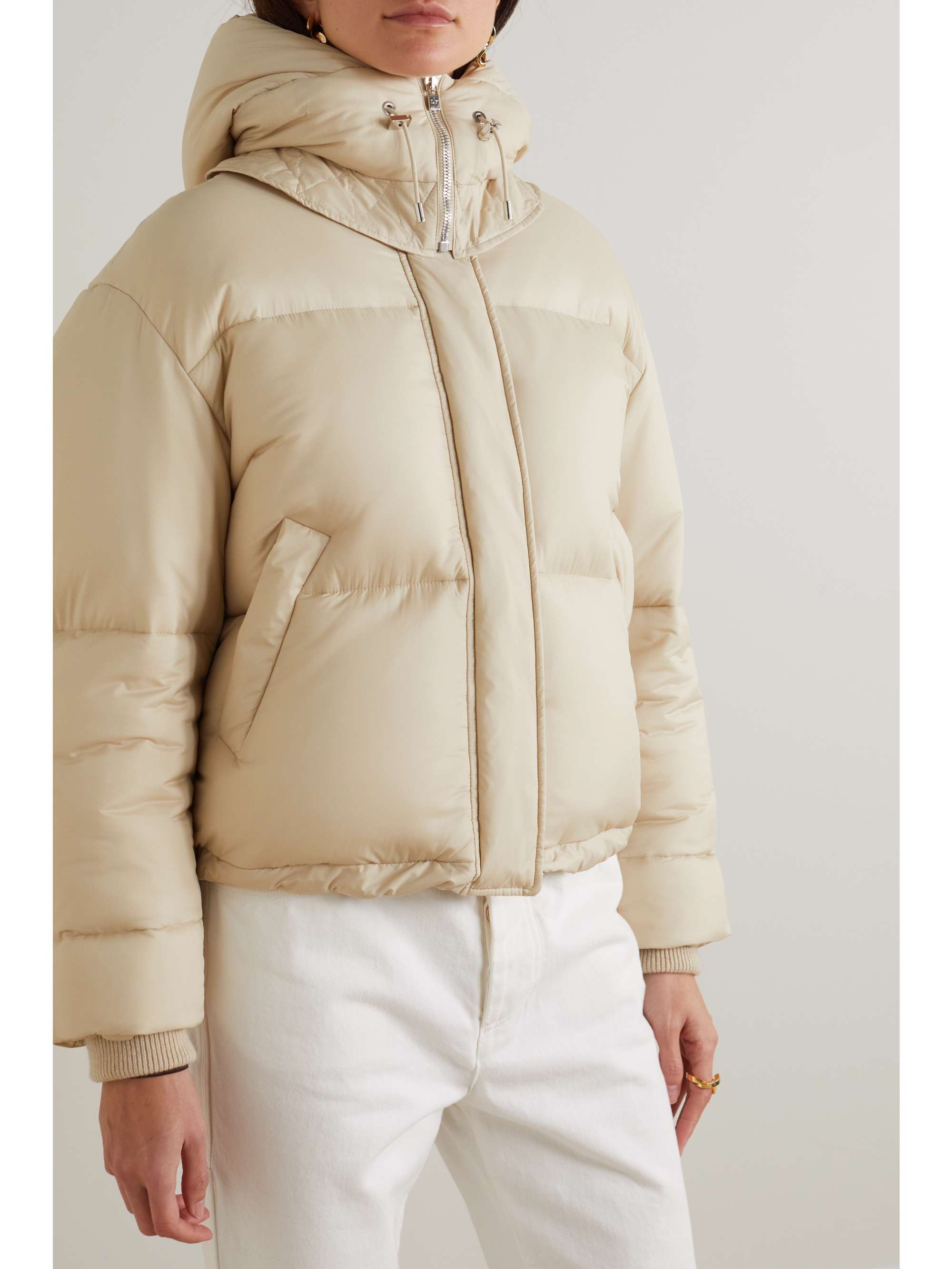 Suter hooded quilted shell down jacket view