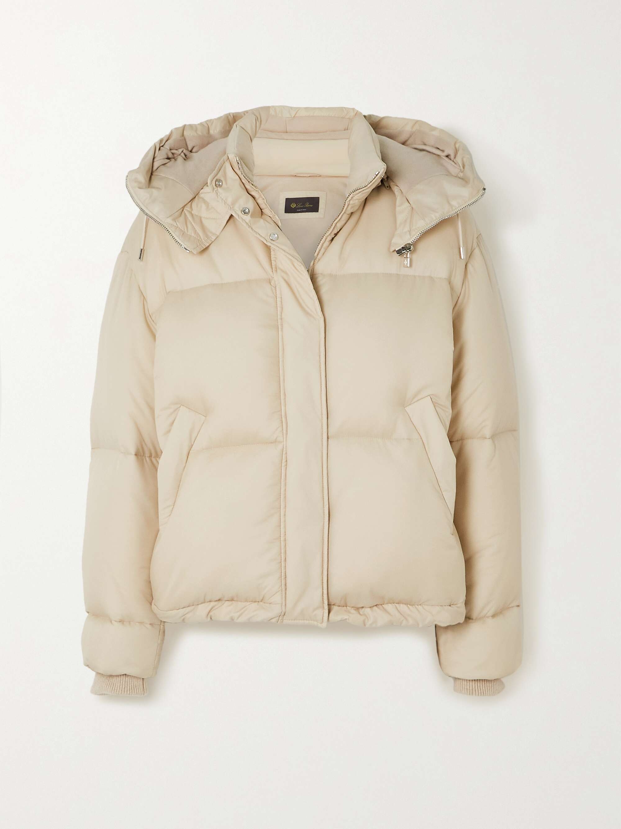 Suter hooded quilted shell down jacket view