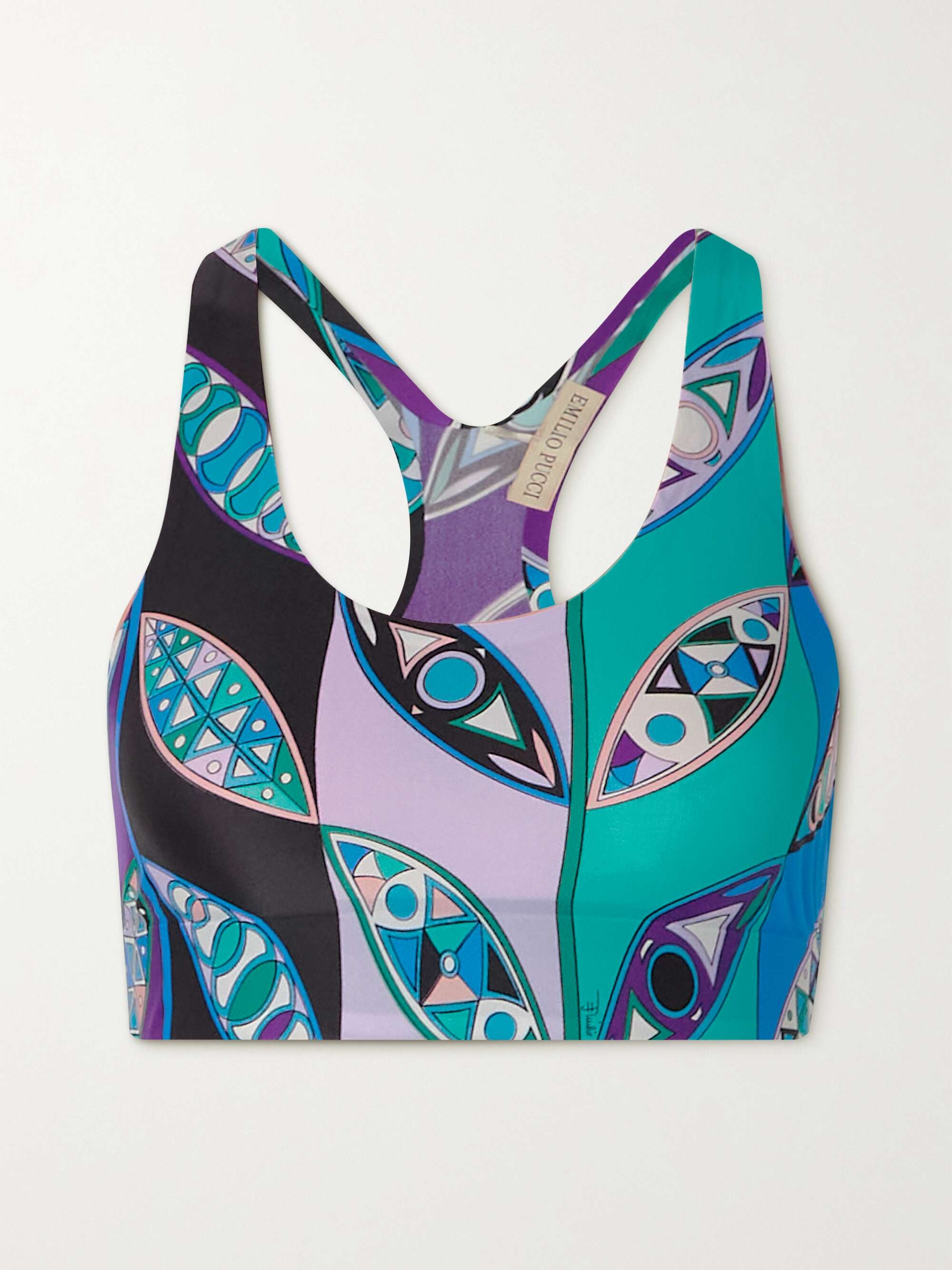Printed stretch sports bra view