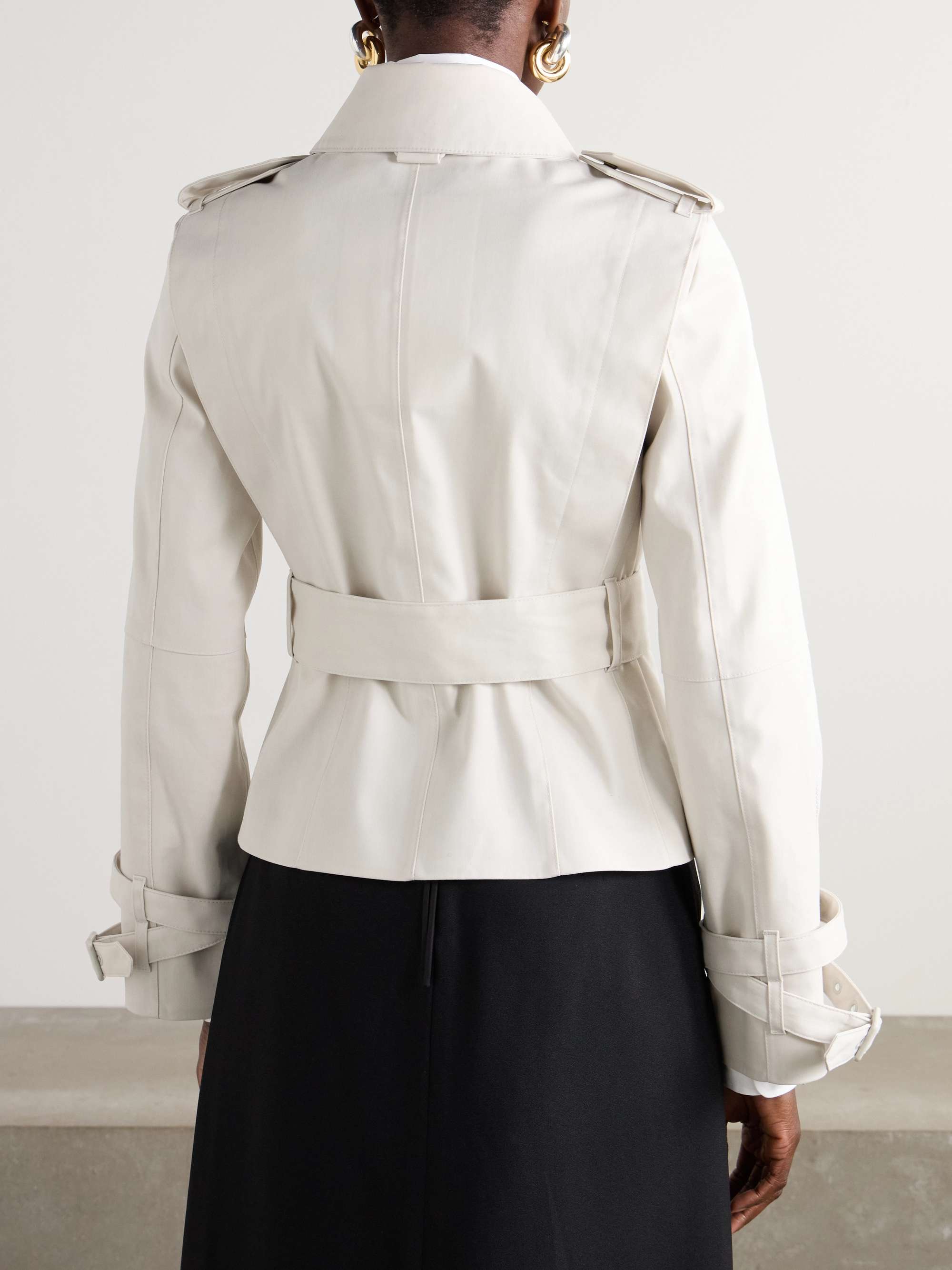 Belted cotton-canvas jacket view