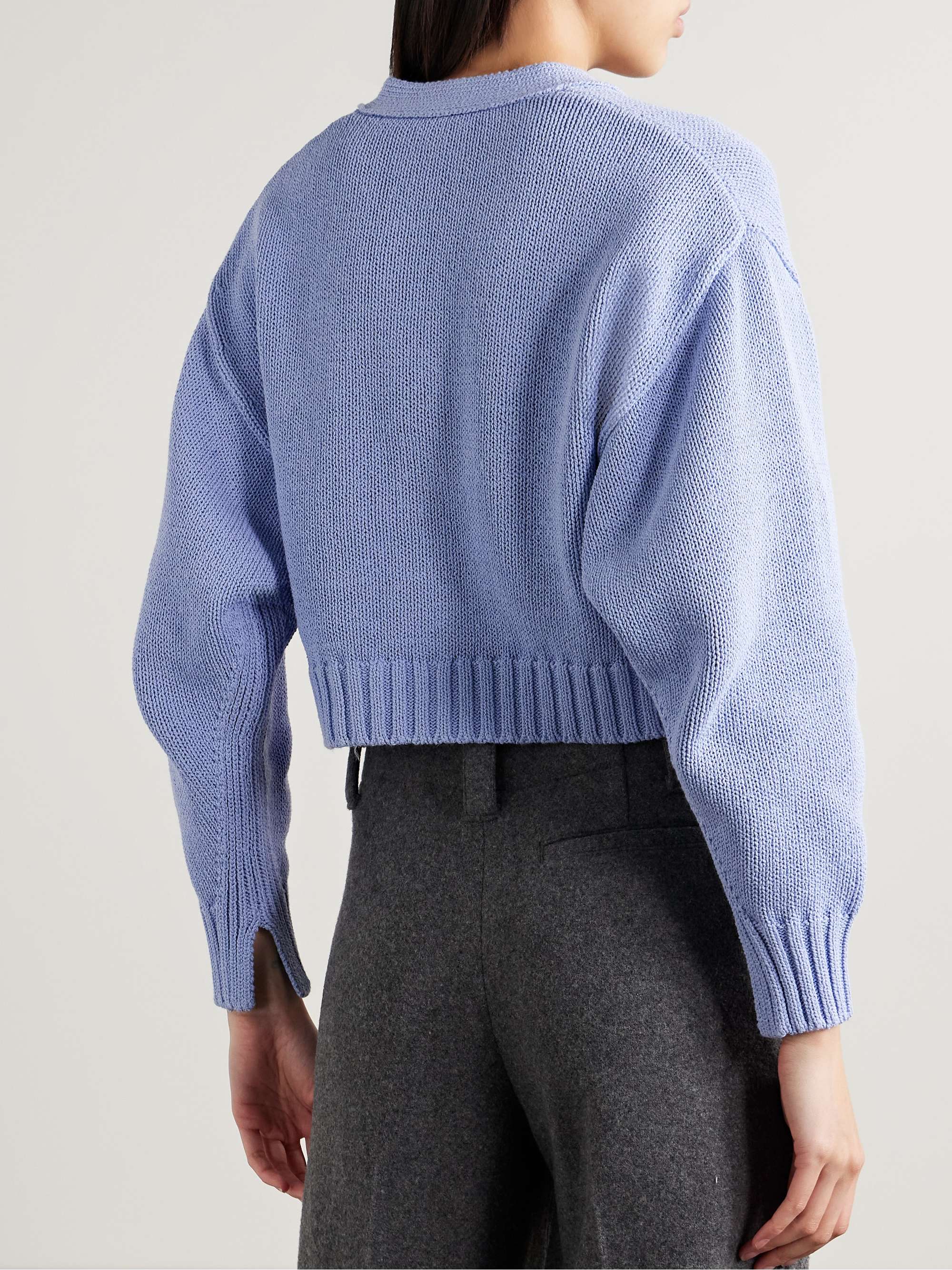 Sofia cropped cotton-blend cardigan view