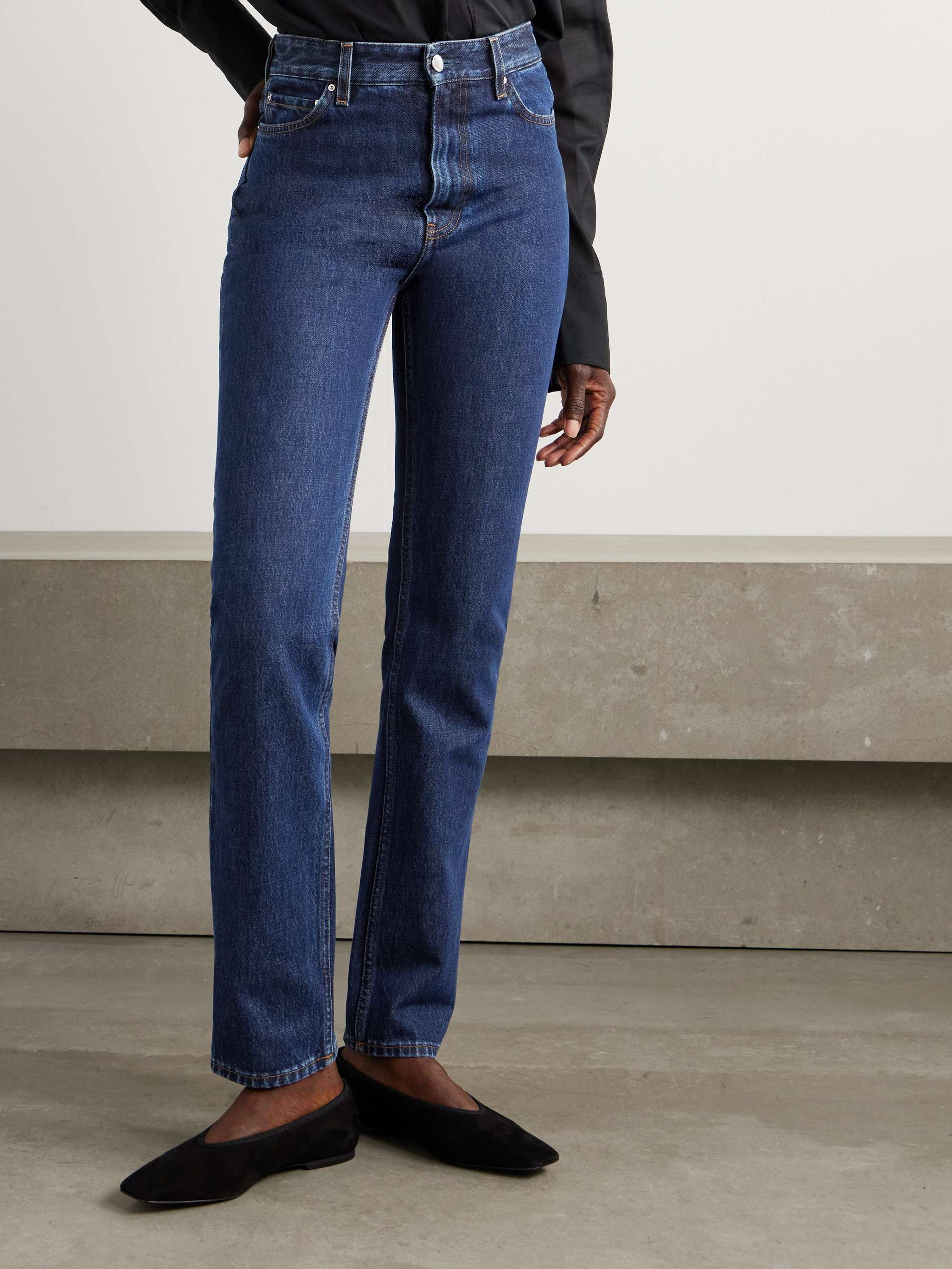 High-rise slim-fit organic jeans view