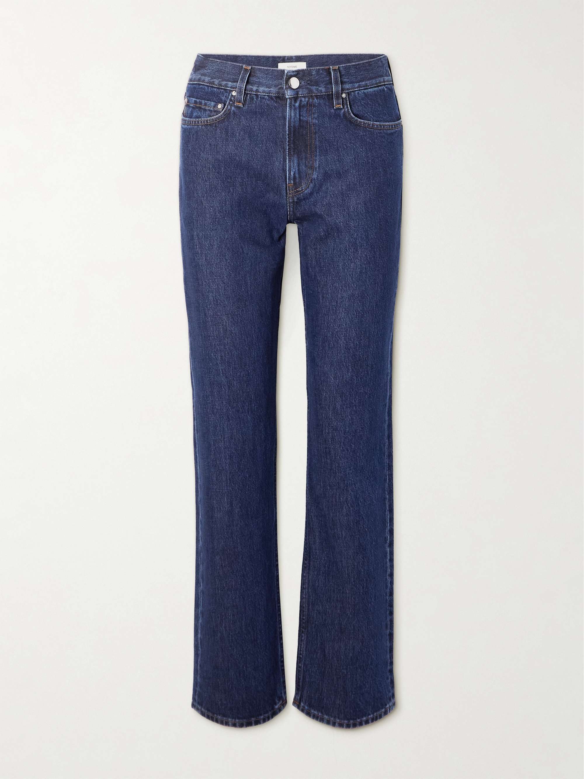 Organic low-rise straight-leg jeans view