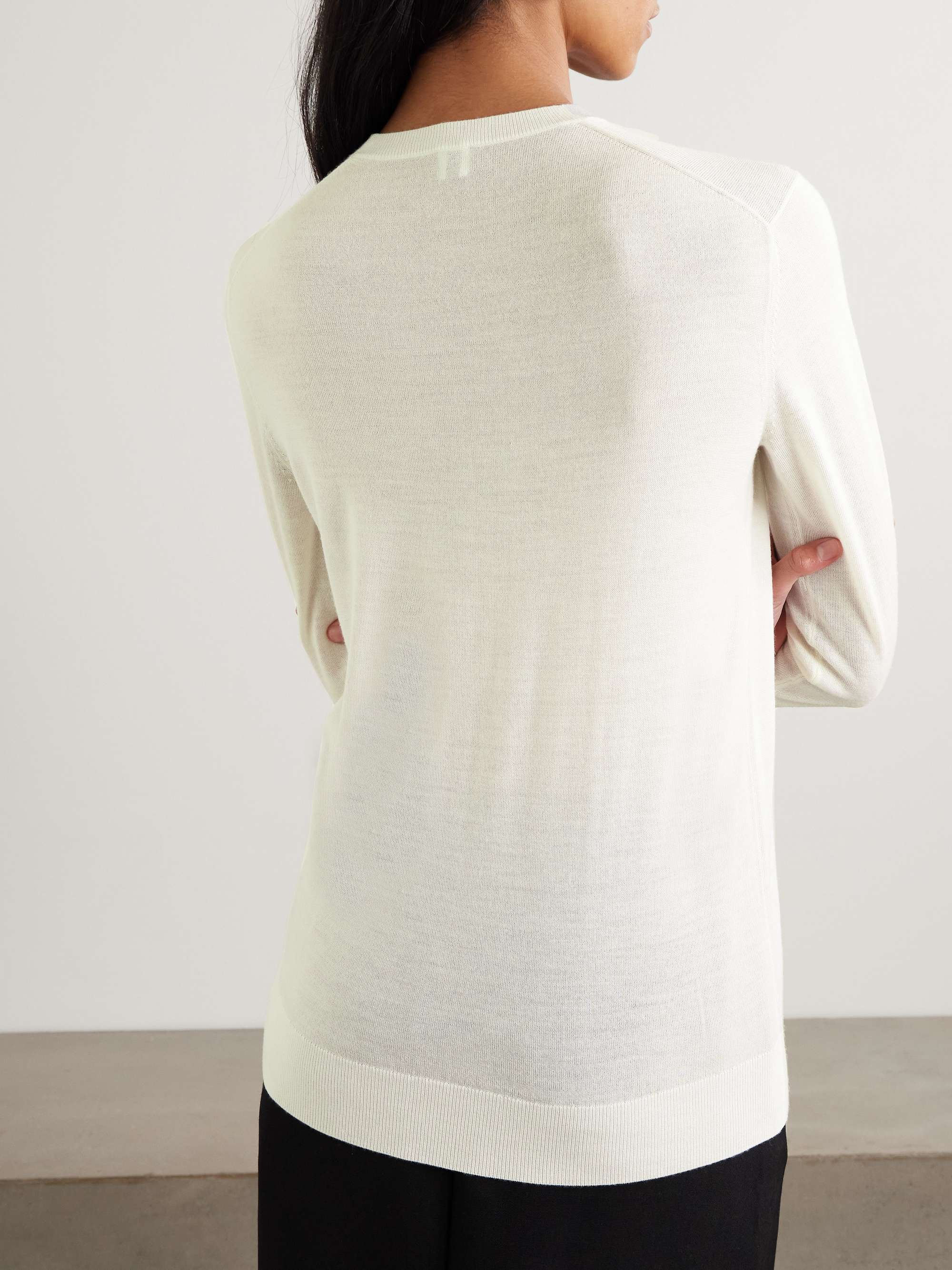 Wool and silk-blend sweater view