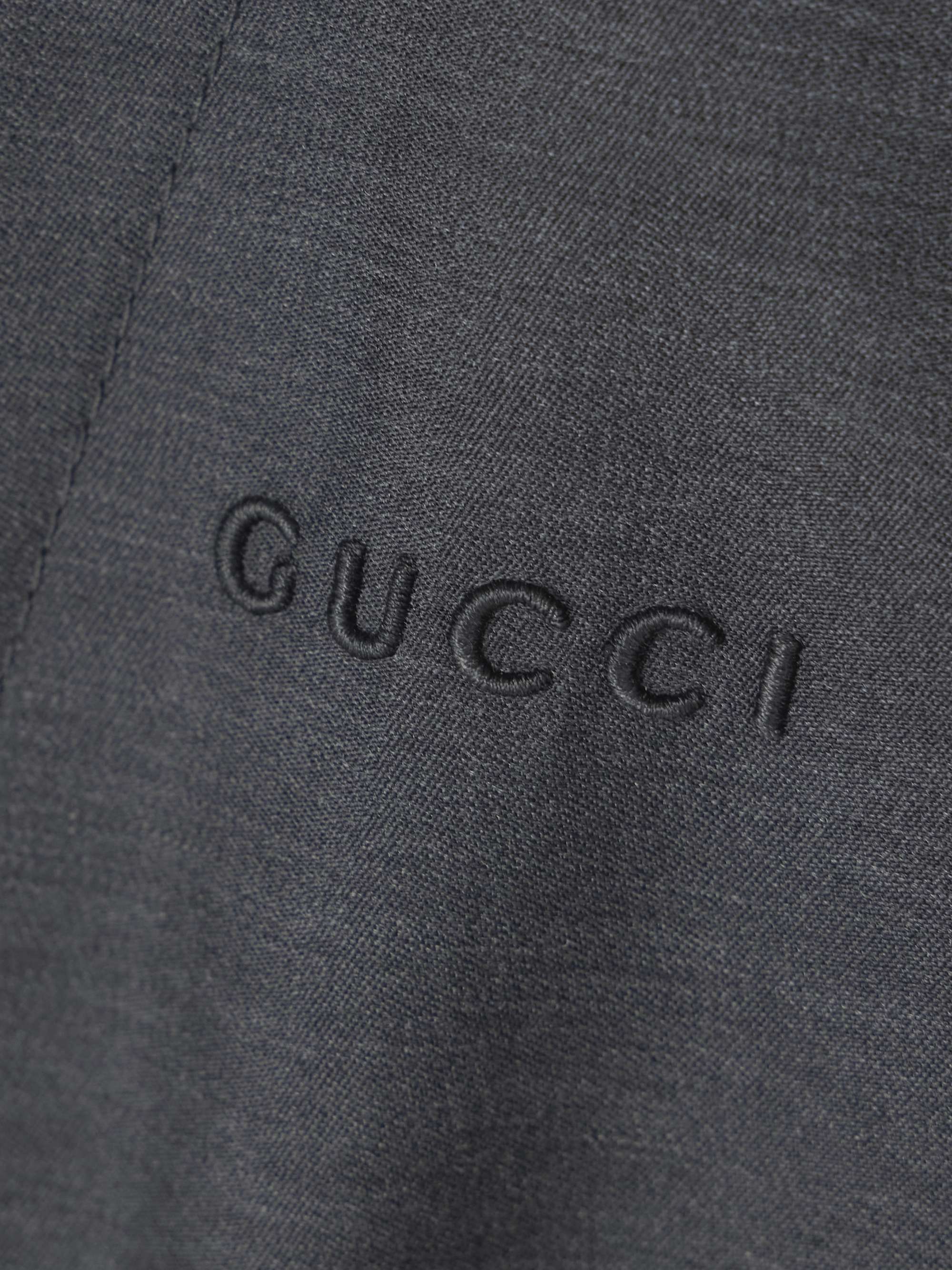 Tie-detailed embroidered wool playsuit view