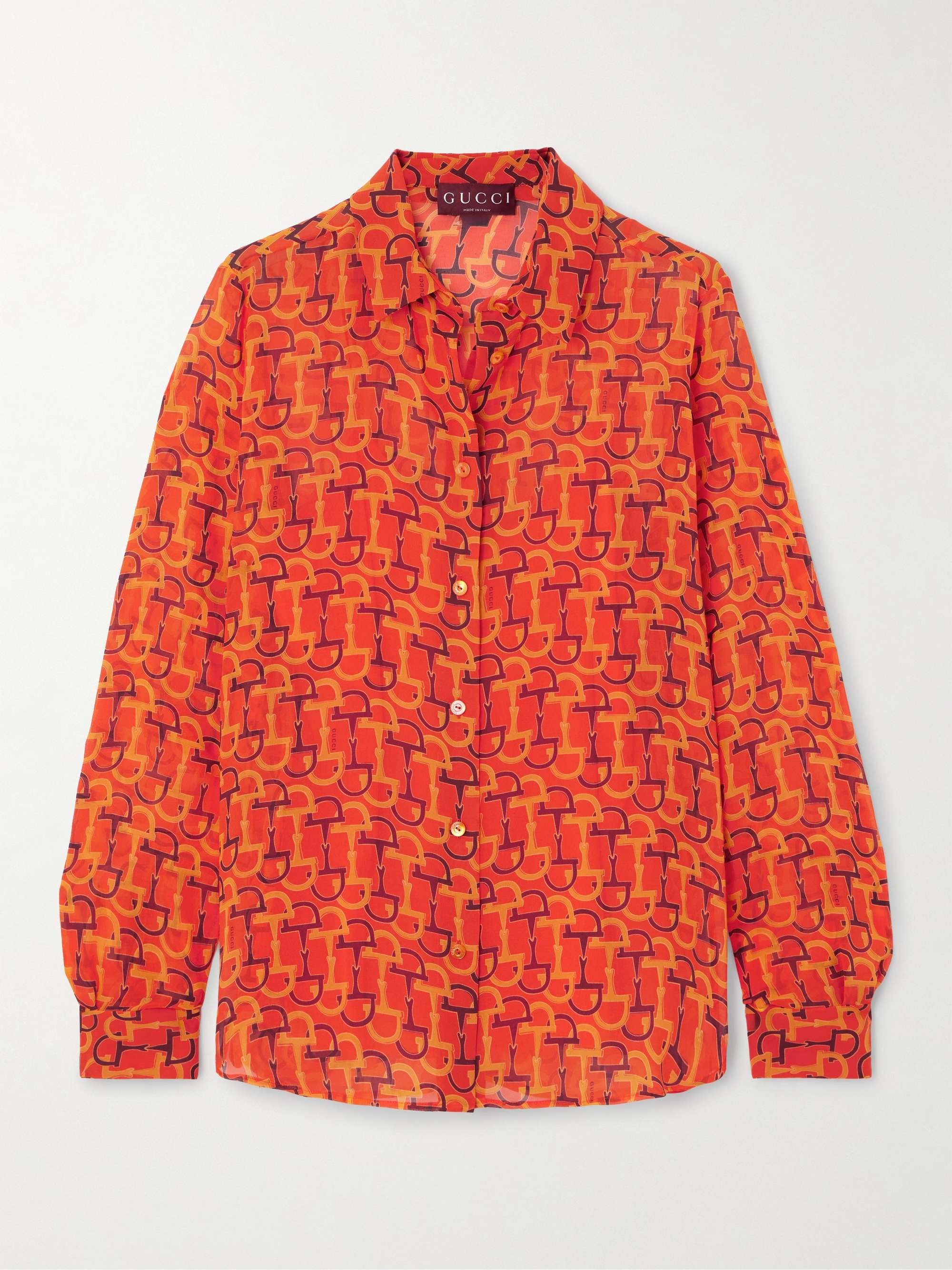 Printed chiffon shirt view