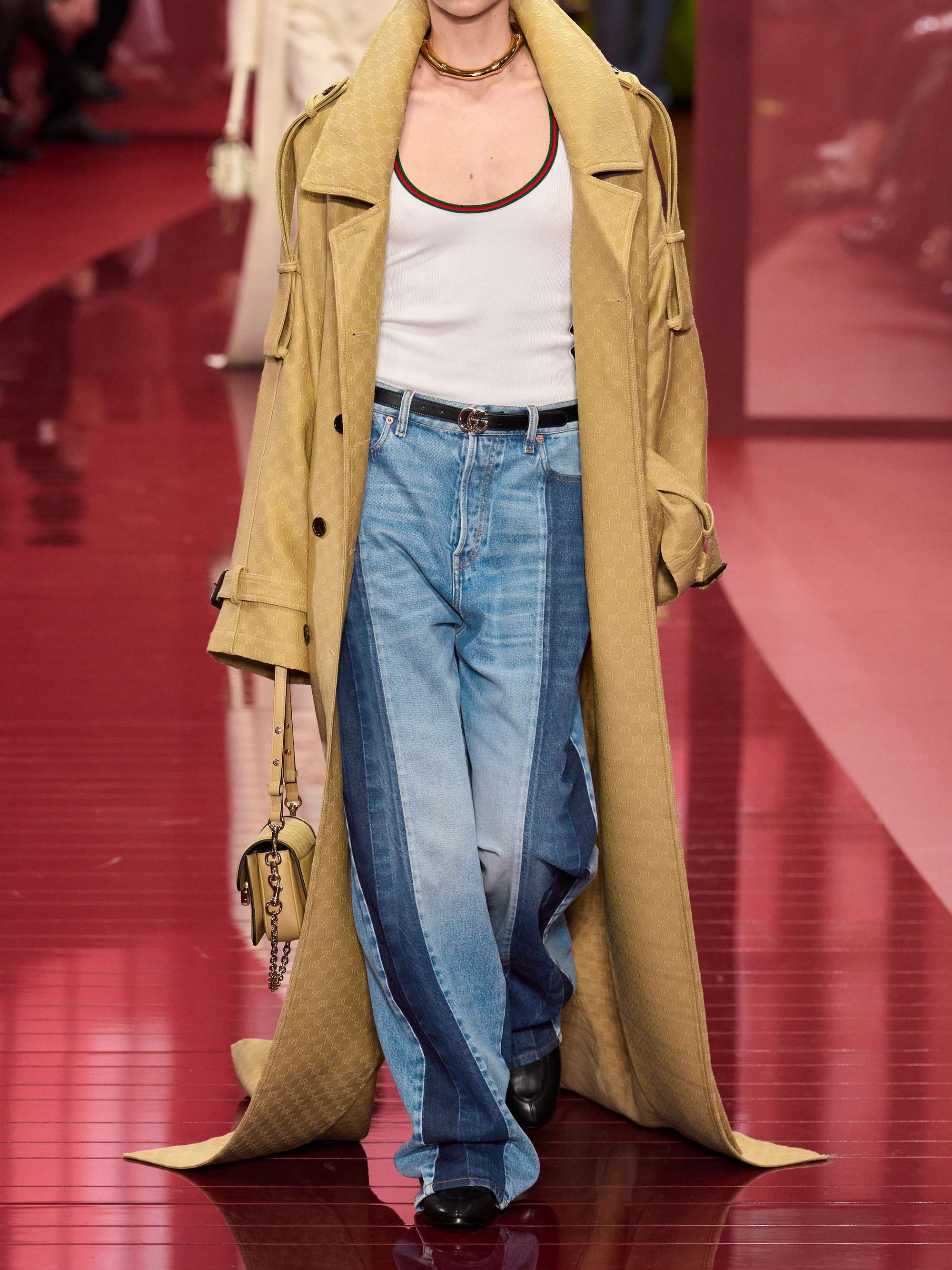 Paneled boyfriend jeans view