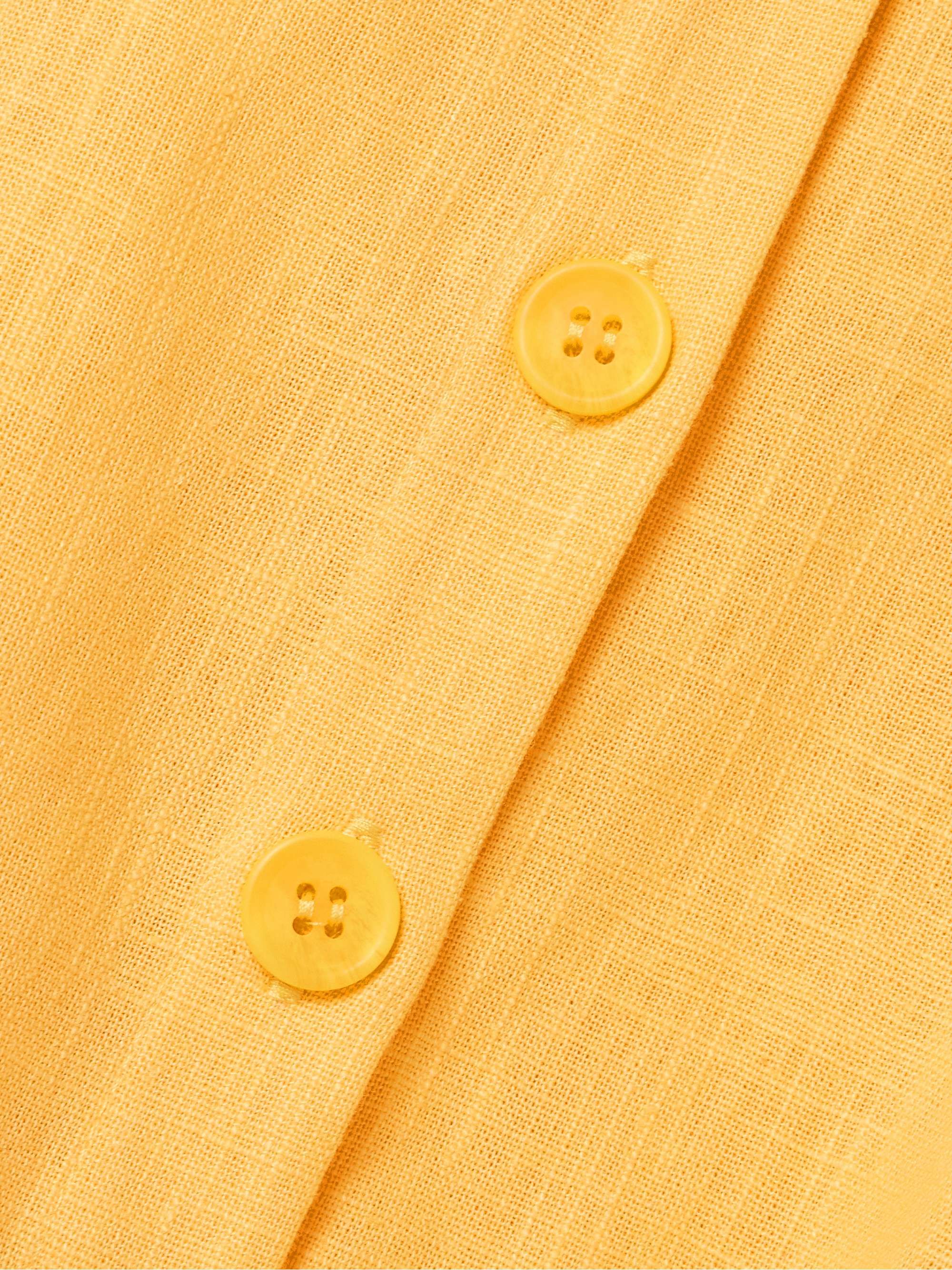 Scalloped ramie midi dress view