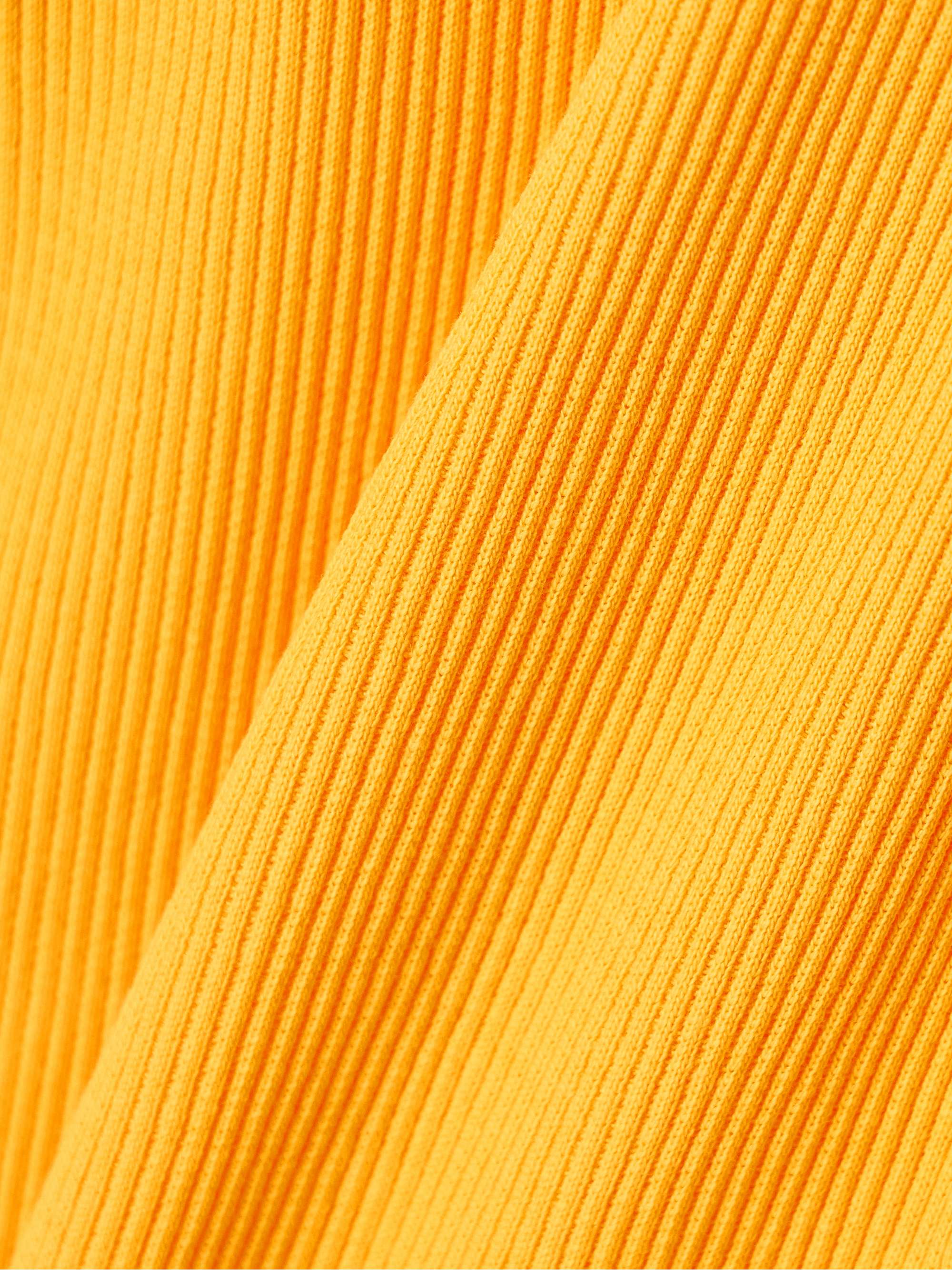 Open-back cropped ribbed cotton-blend tank view