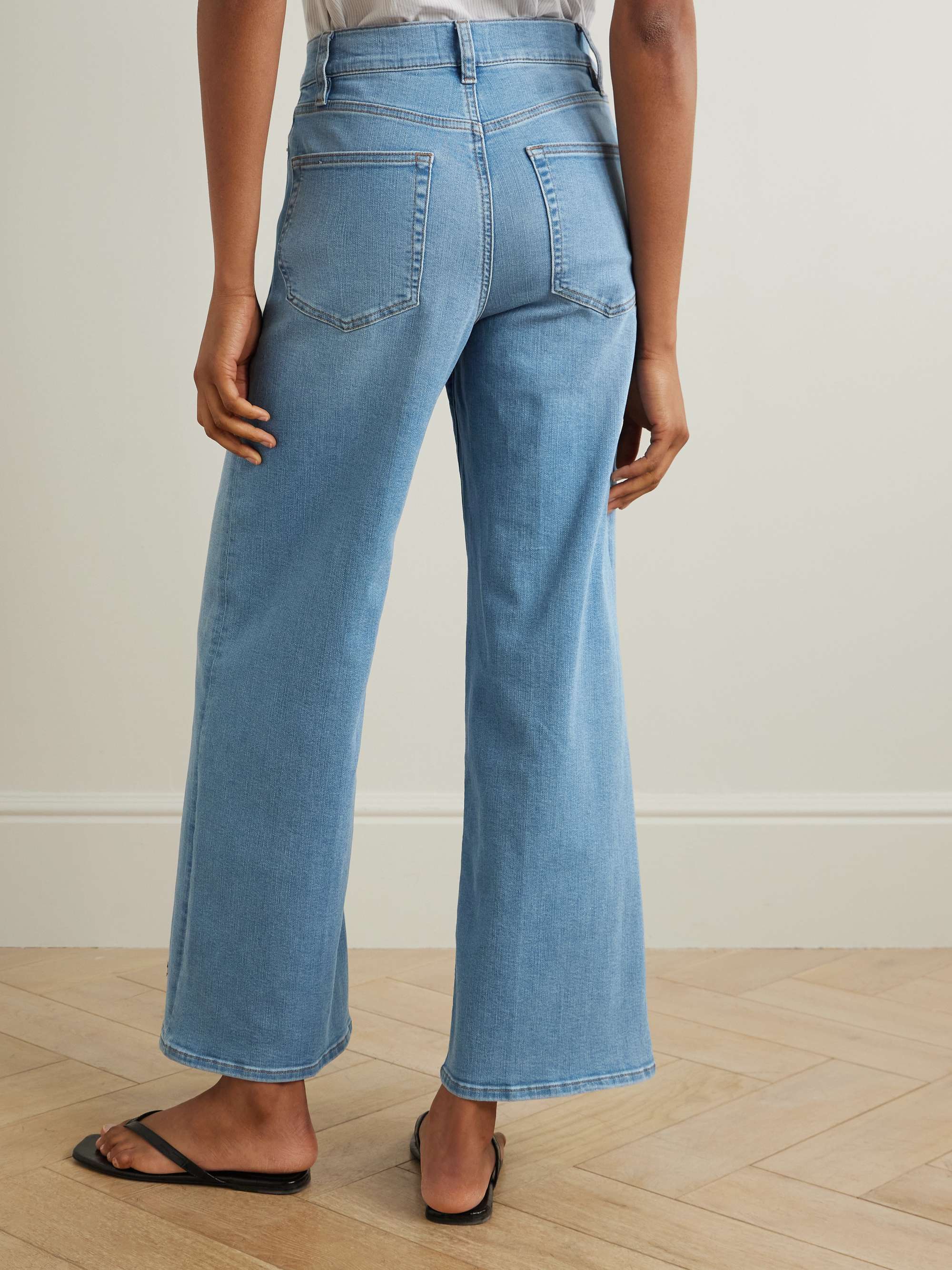 Le Slim Palazzo mid-rise straight-leg jeans view