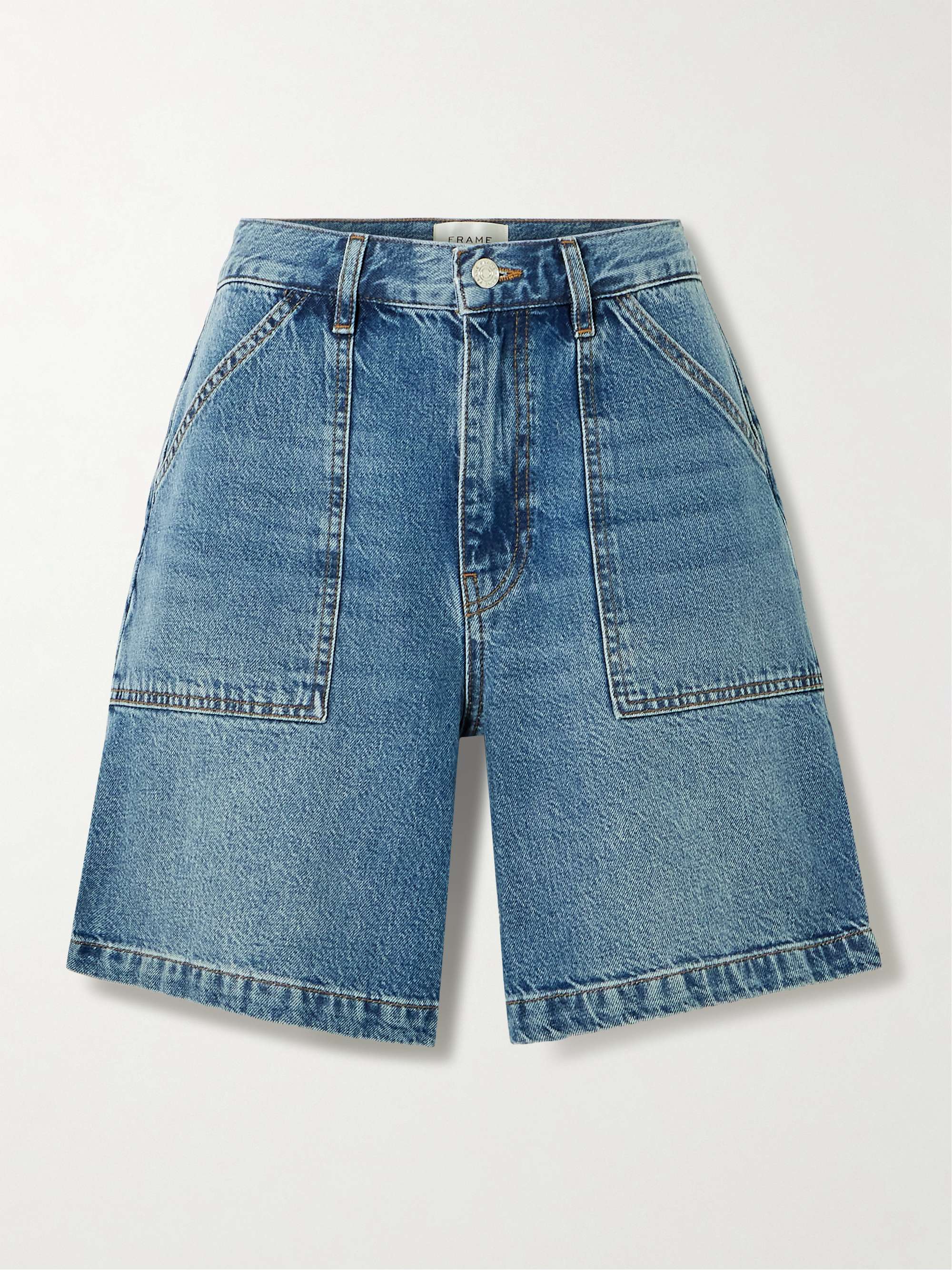 The Utility organic denim shorts view