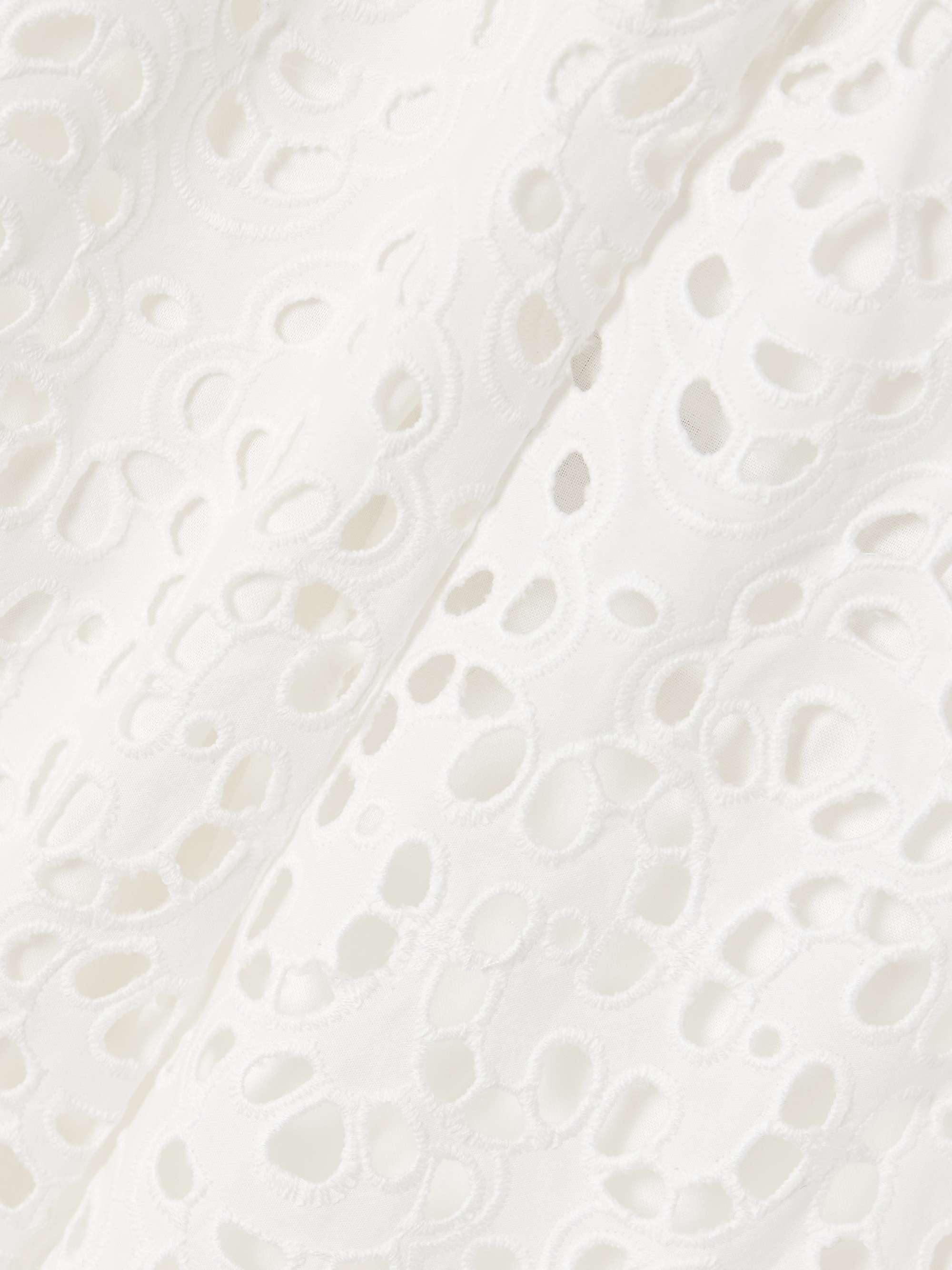 The Deco scalloped broderie anglaise cotton-poplin mini skirt view