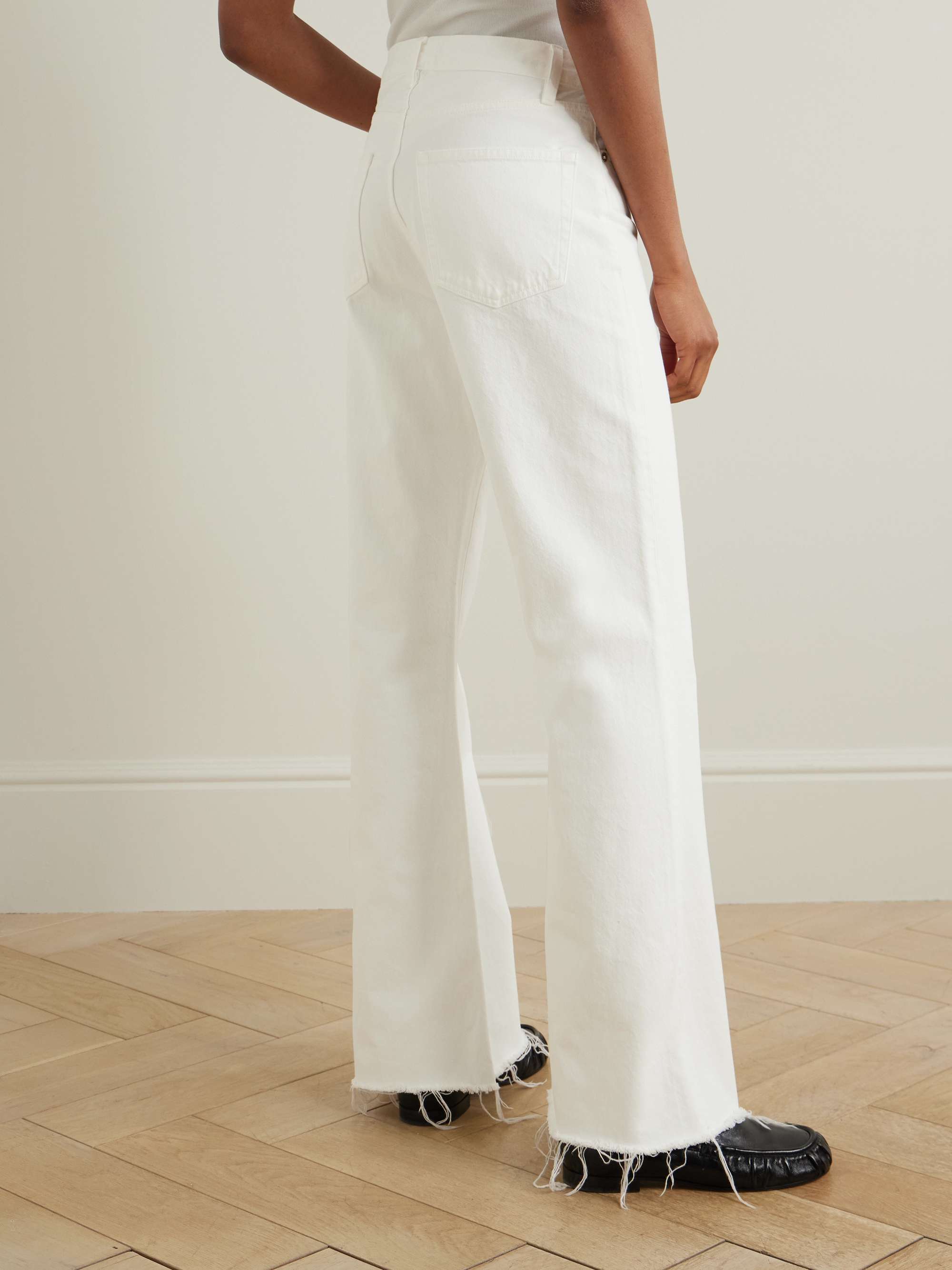 The Lax distressed mid-rise flared jeans view