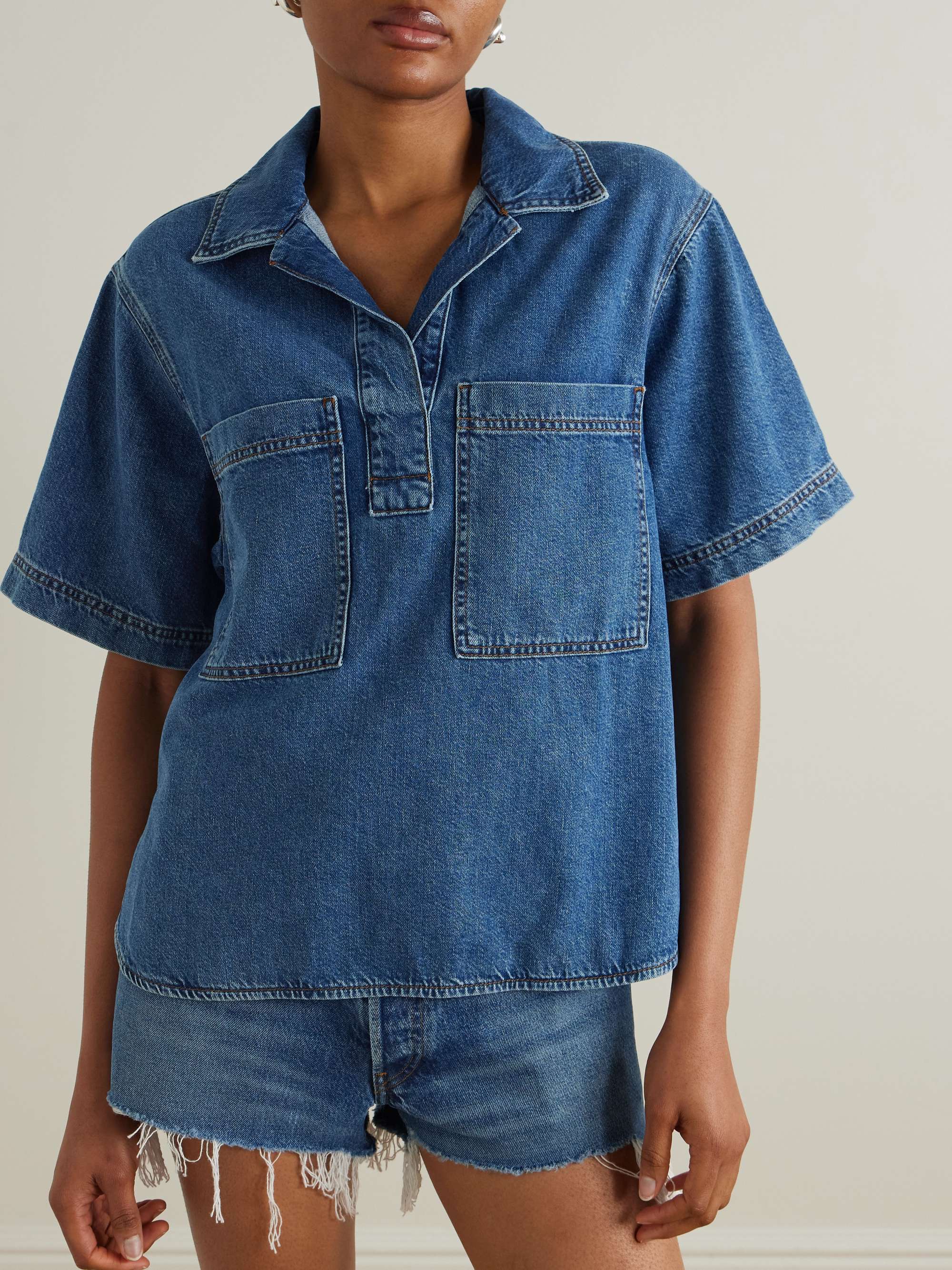 Organic denim shirt view