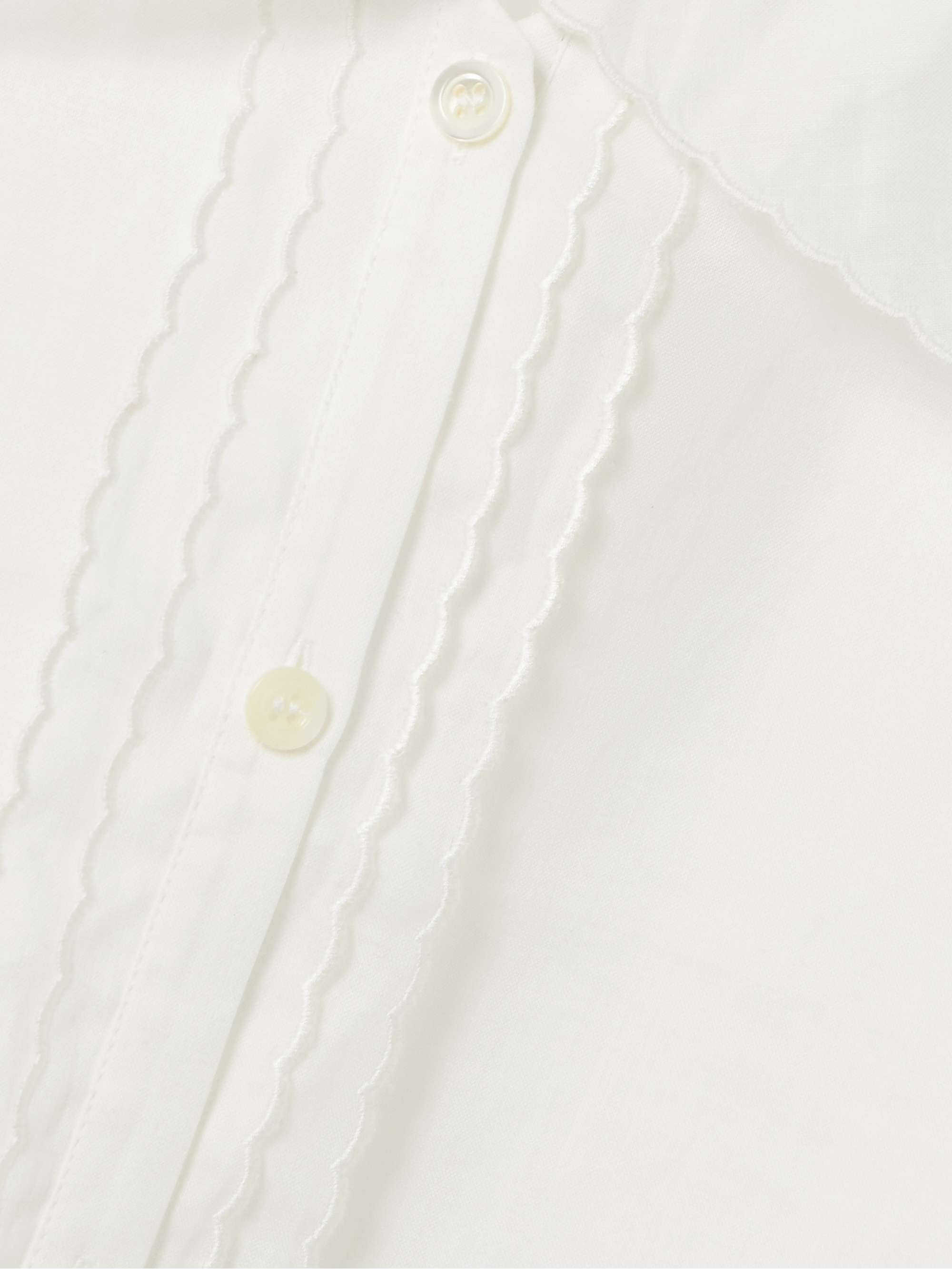 Scalloped ramie-voile blouse view