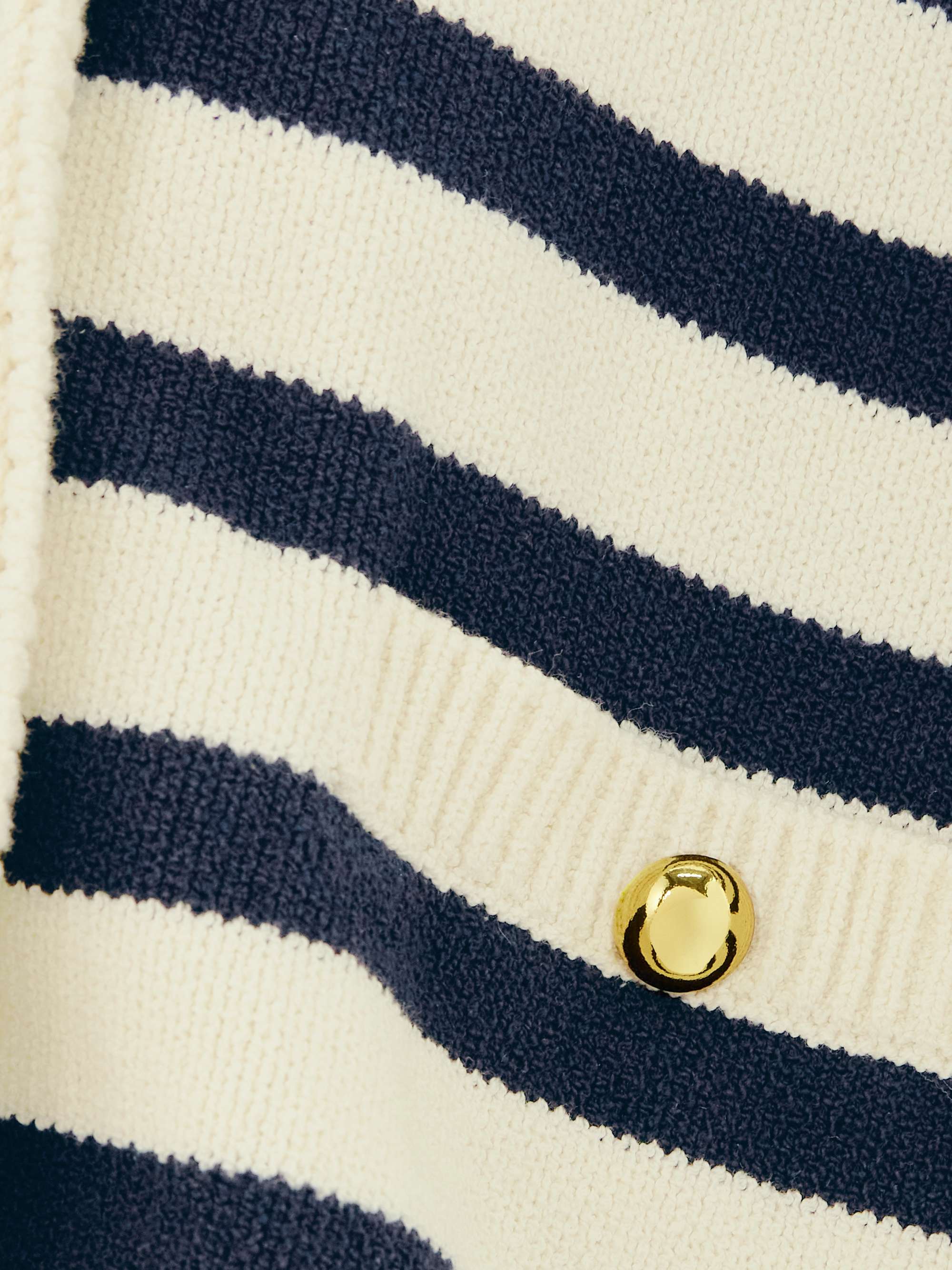 The Harbor striped cotton-blend cardigan view