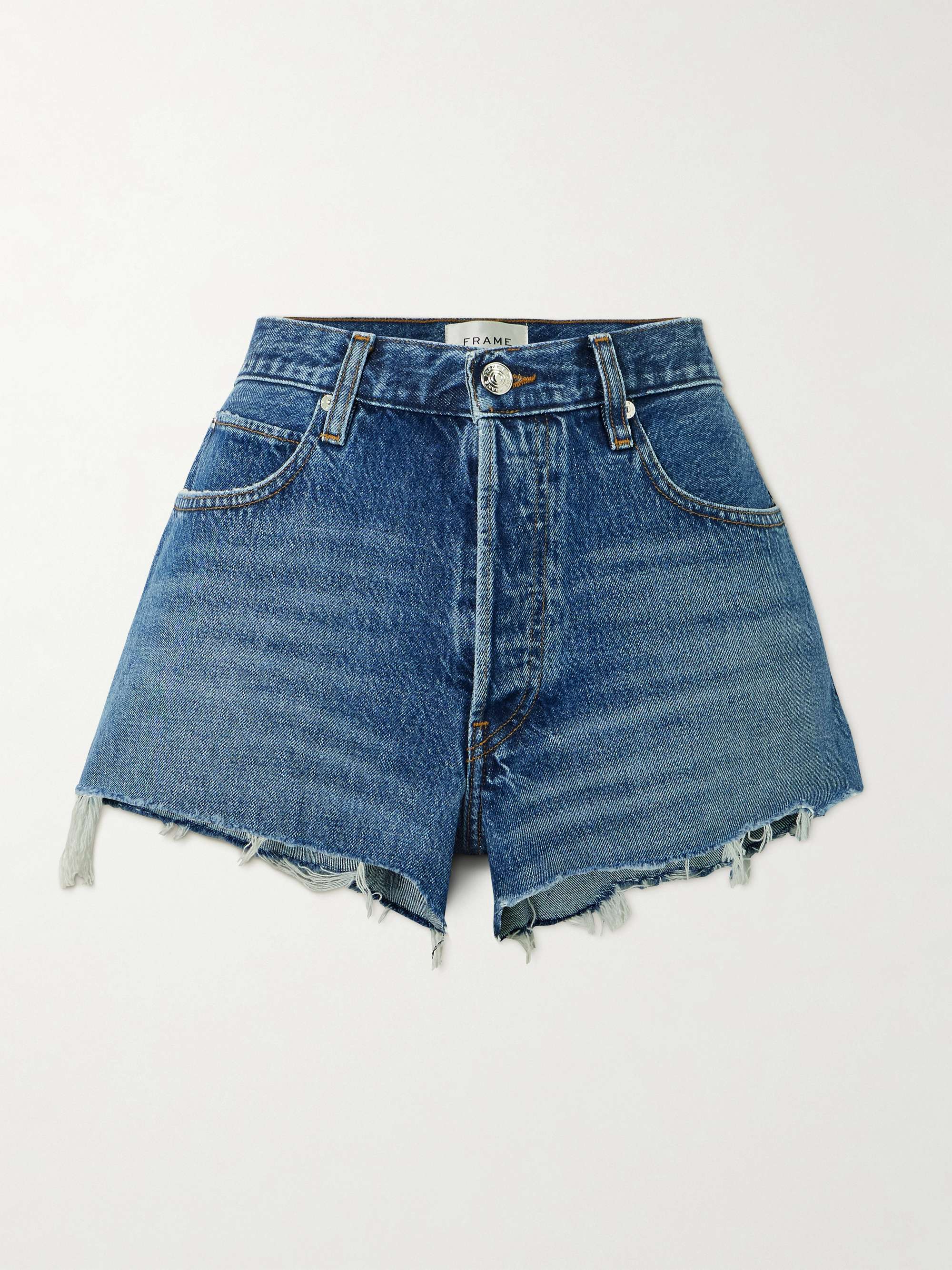 The Hang distressed denim shorts view