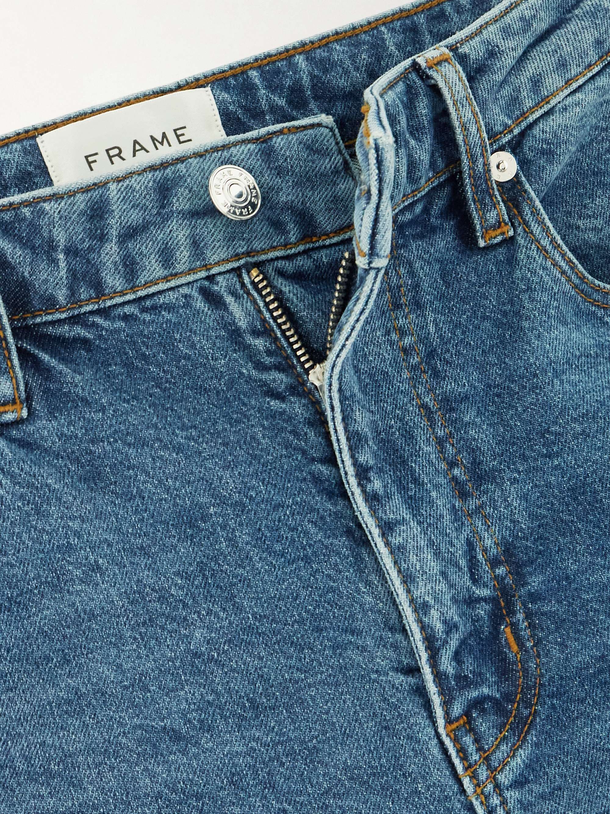 The Ruler Crop frayed high-rise slim-leg jeans view