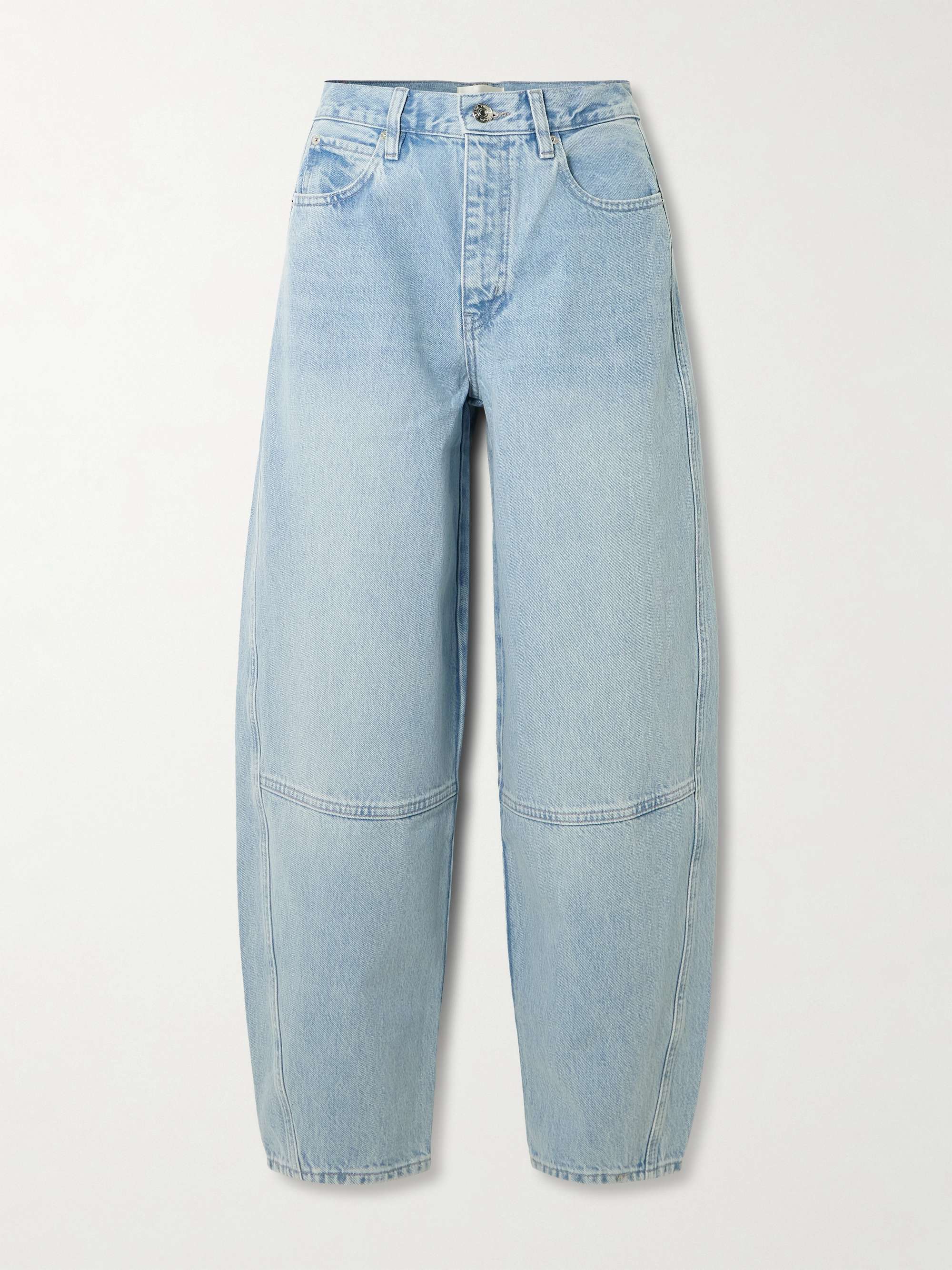 The Twisted paneled high-rise straight-leg jeans view