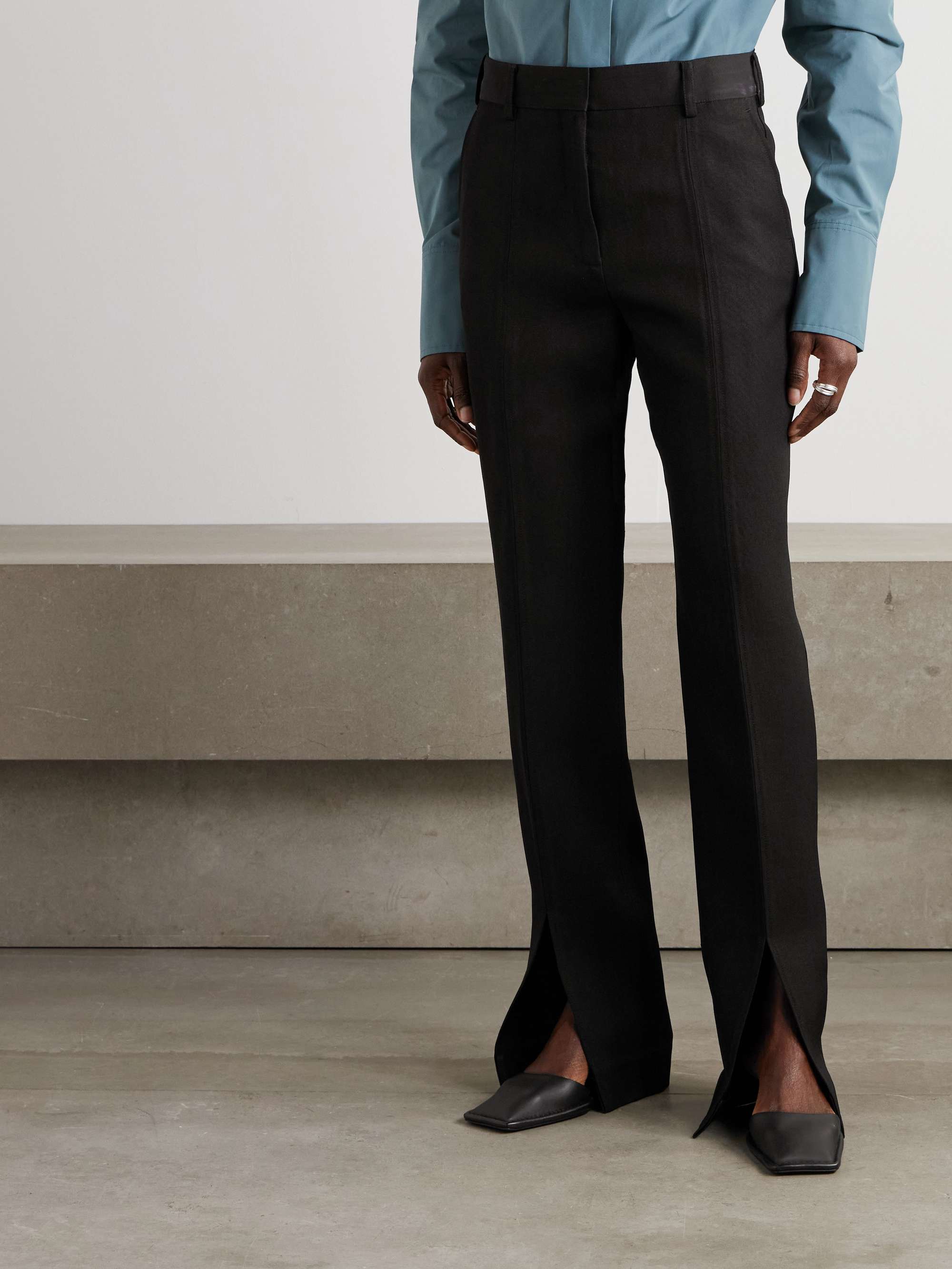 Woven straight-leg pants view