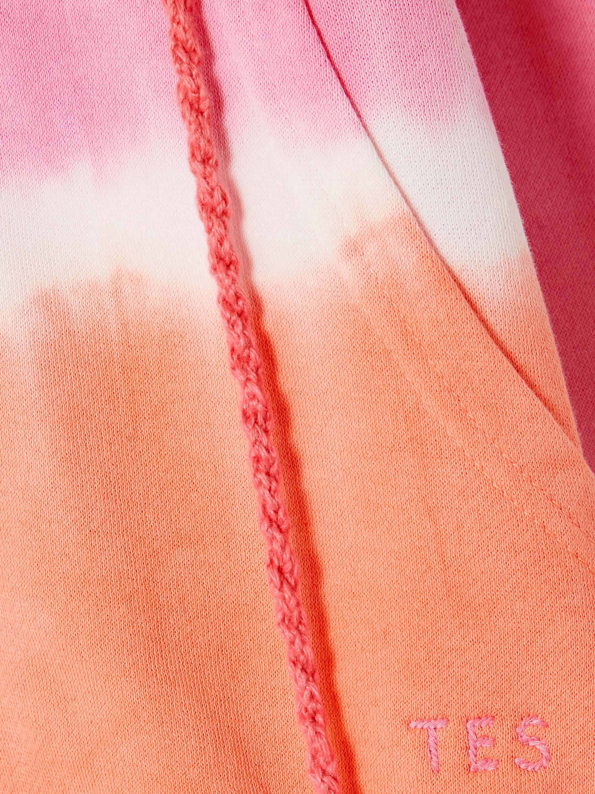 Tie-dyed cotton and cashmere-blend jersey hoodie view