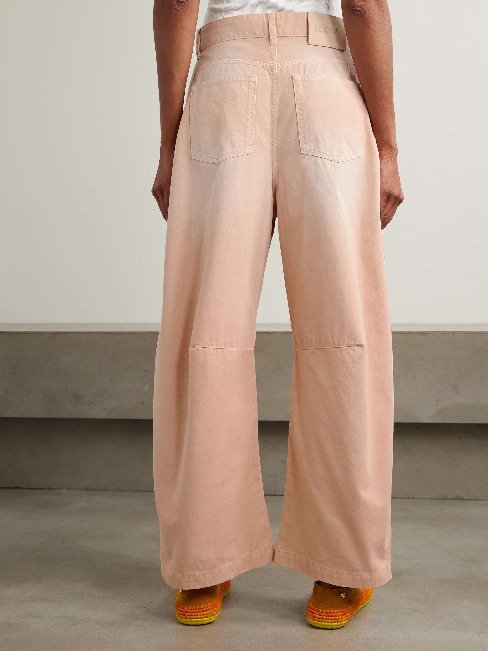 + Paula's Ibiza paneled mid-rise barrel-leg jeans view