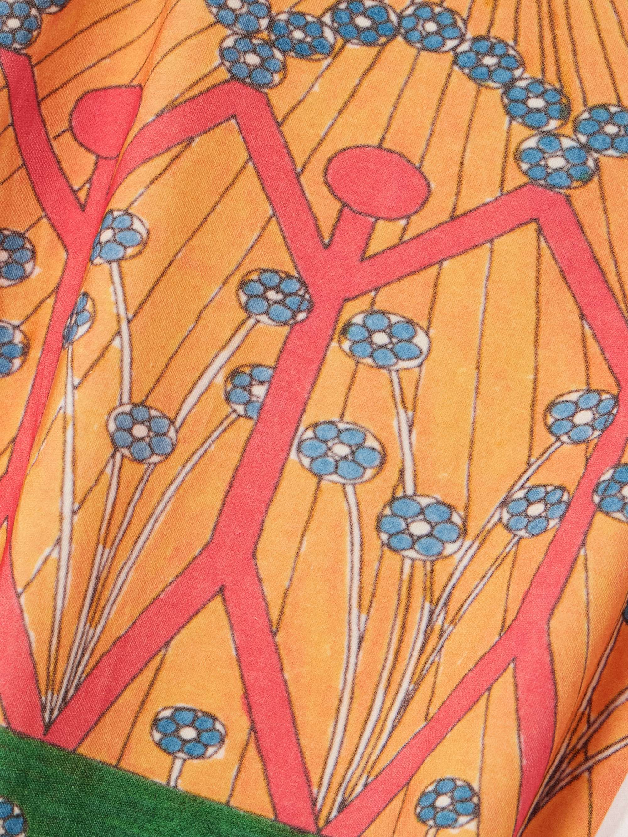 Printed cotton and cashmere-blend jersey T-shirt view