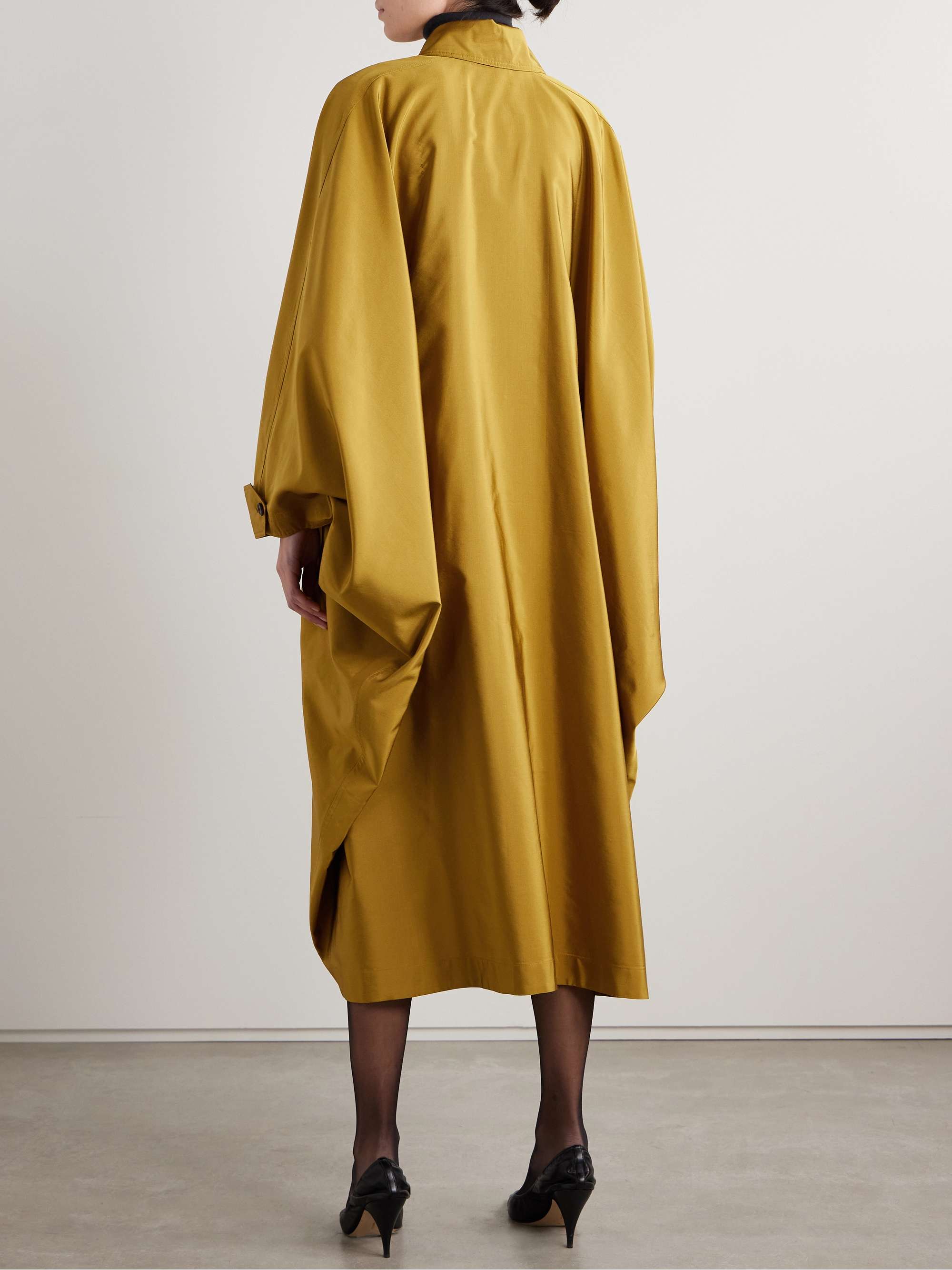 Edyta oversized silk and wool-blend coat view