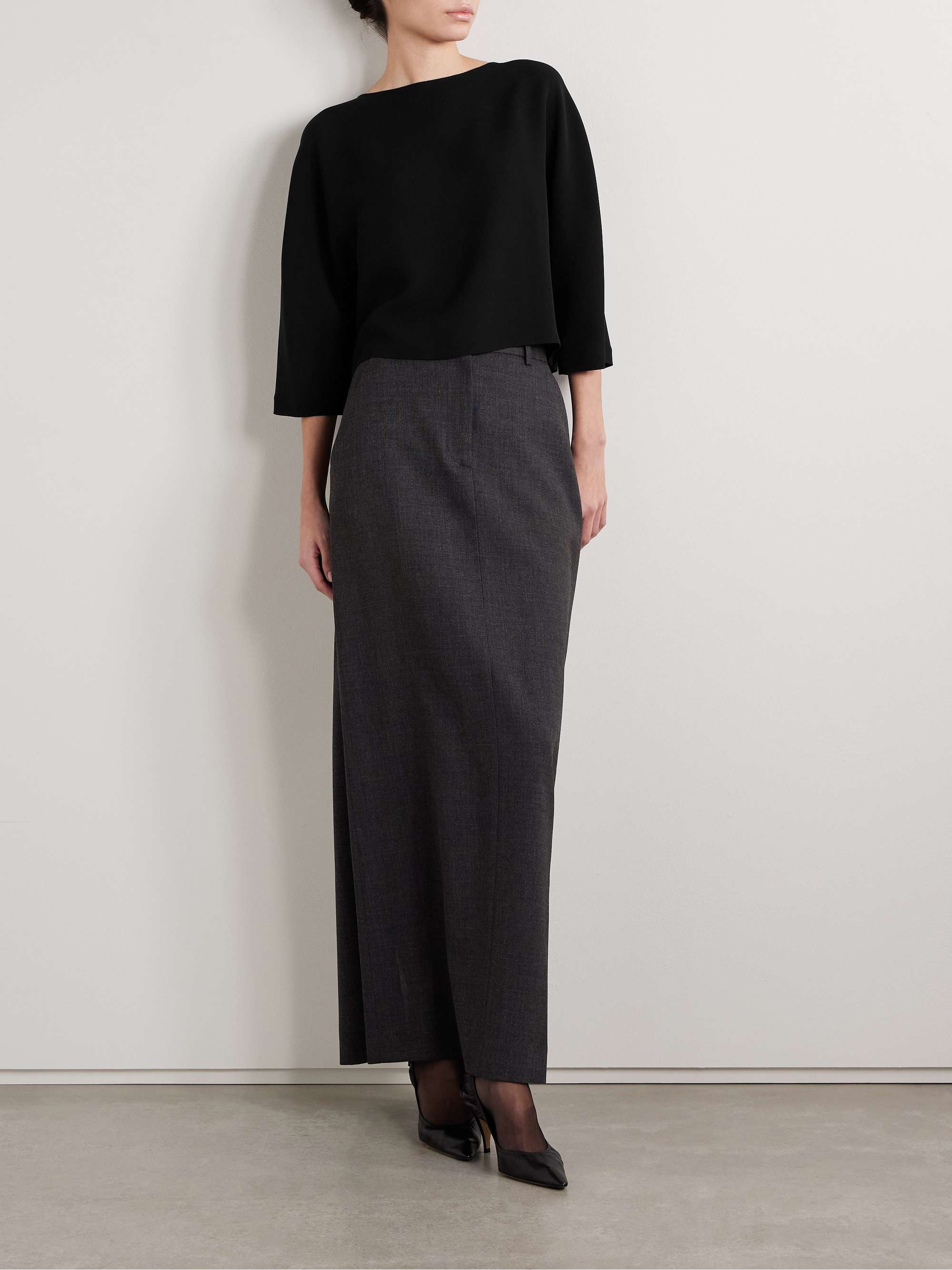 Faurelle cropped silk top view