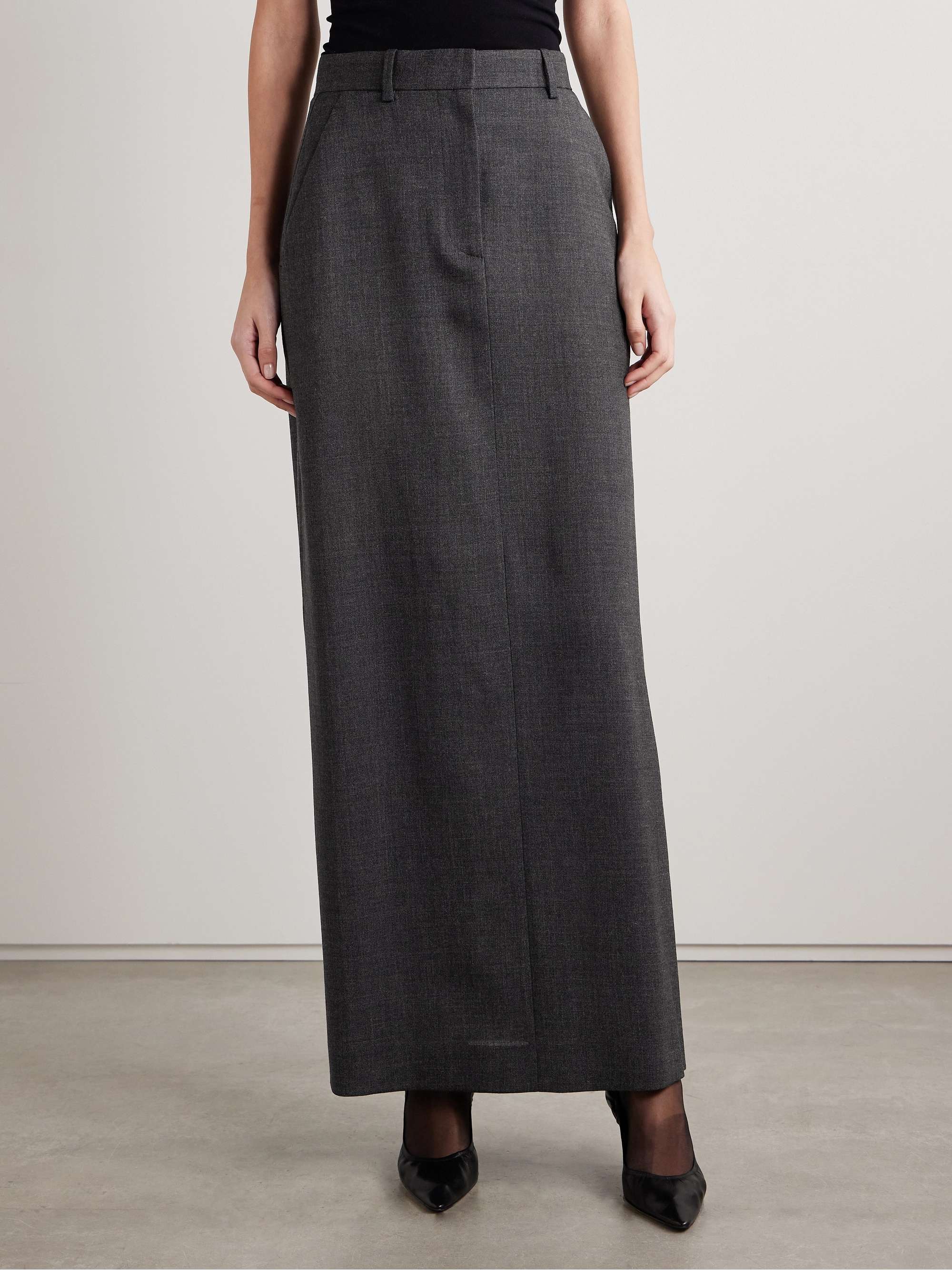 Roux wool maxi skirt view