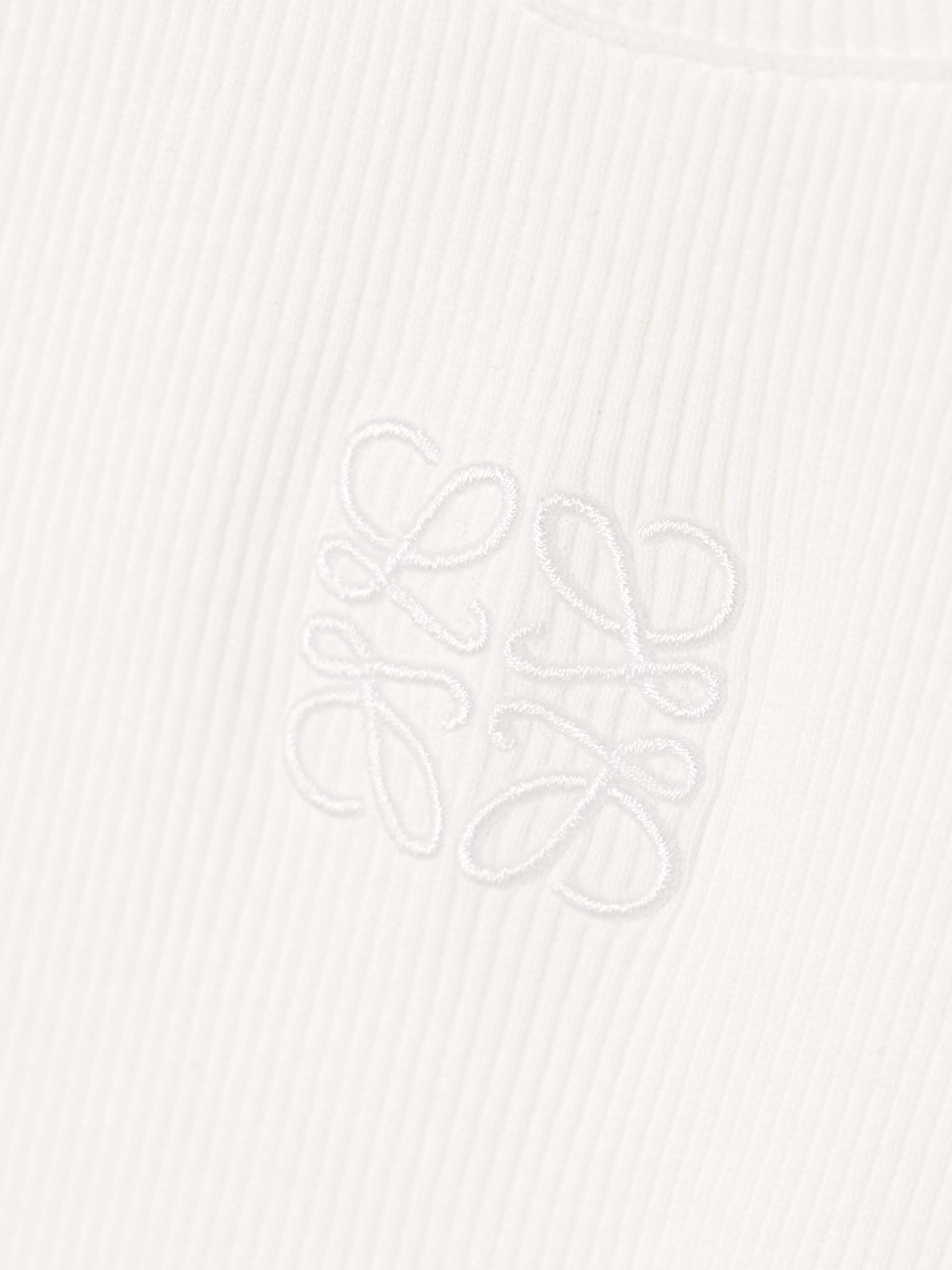 + Paula's Ibiza cutout corded lace-trimmed ribbed stretch cotton-jersey tank view