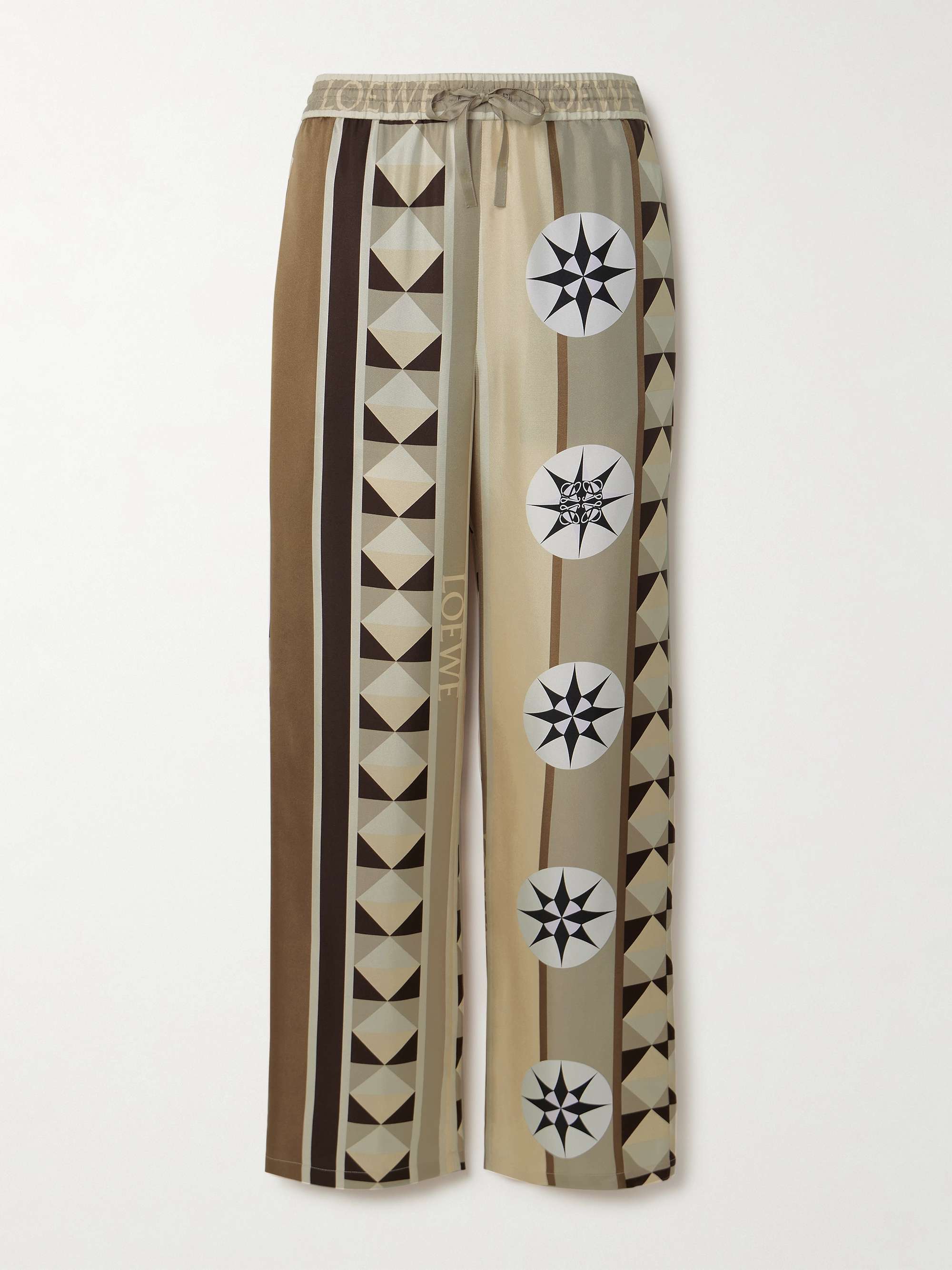 + Paula's Ibiza printed silk-twill straight-leg pants view