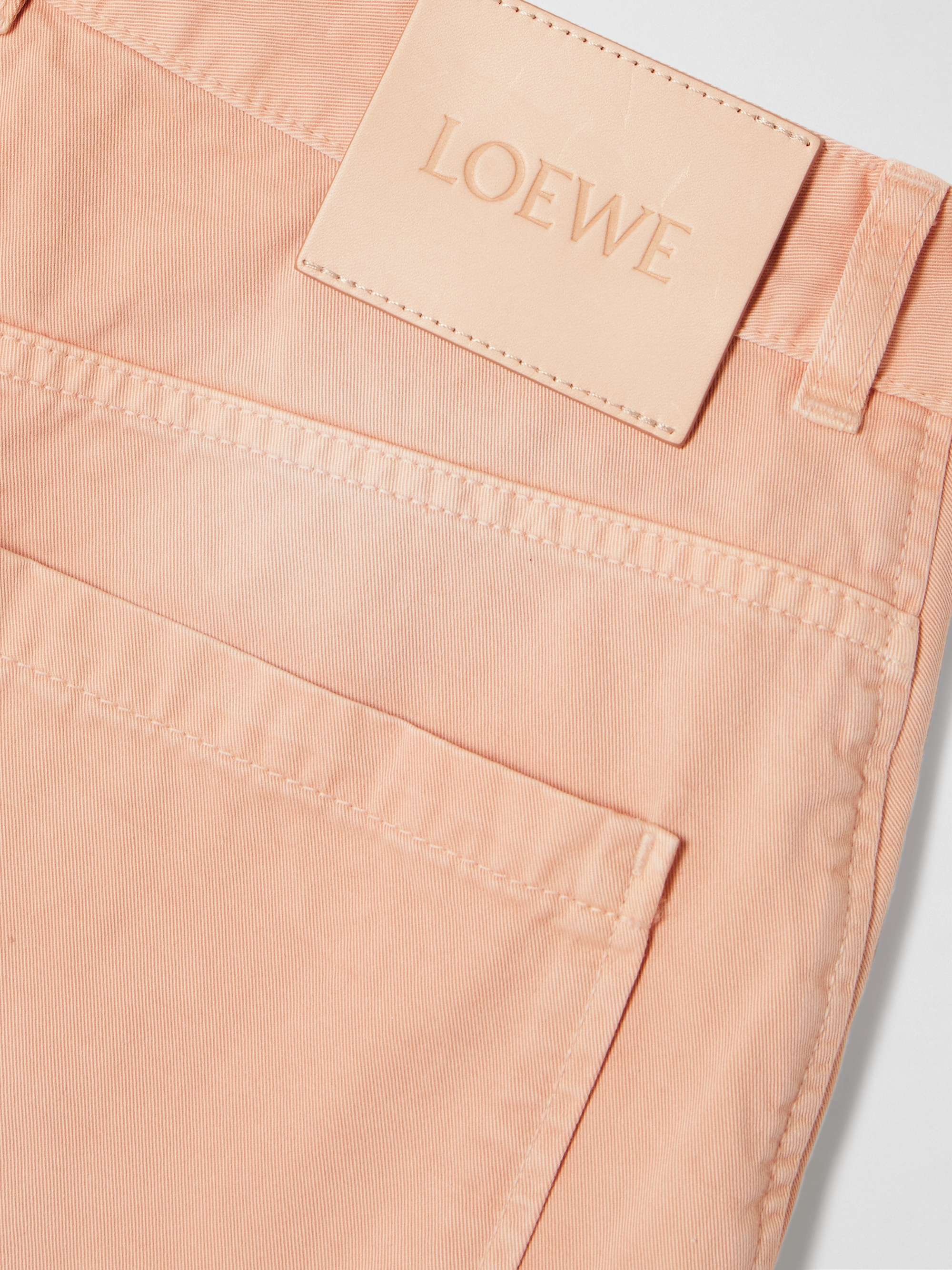 + Paula's Ibiza Anagram cutout frayed pleated cotton-twill shorts view