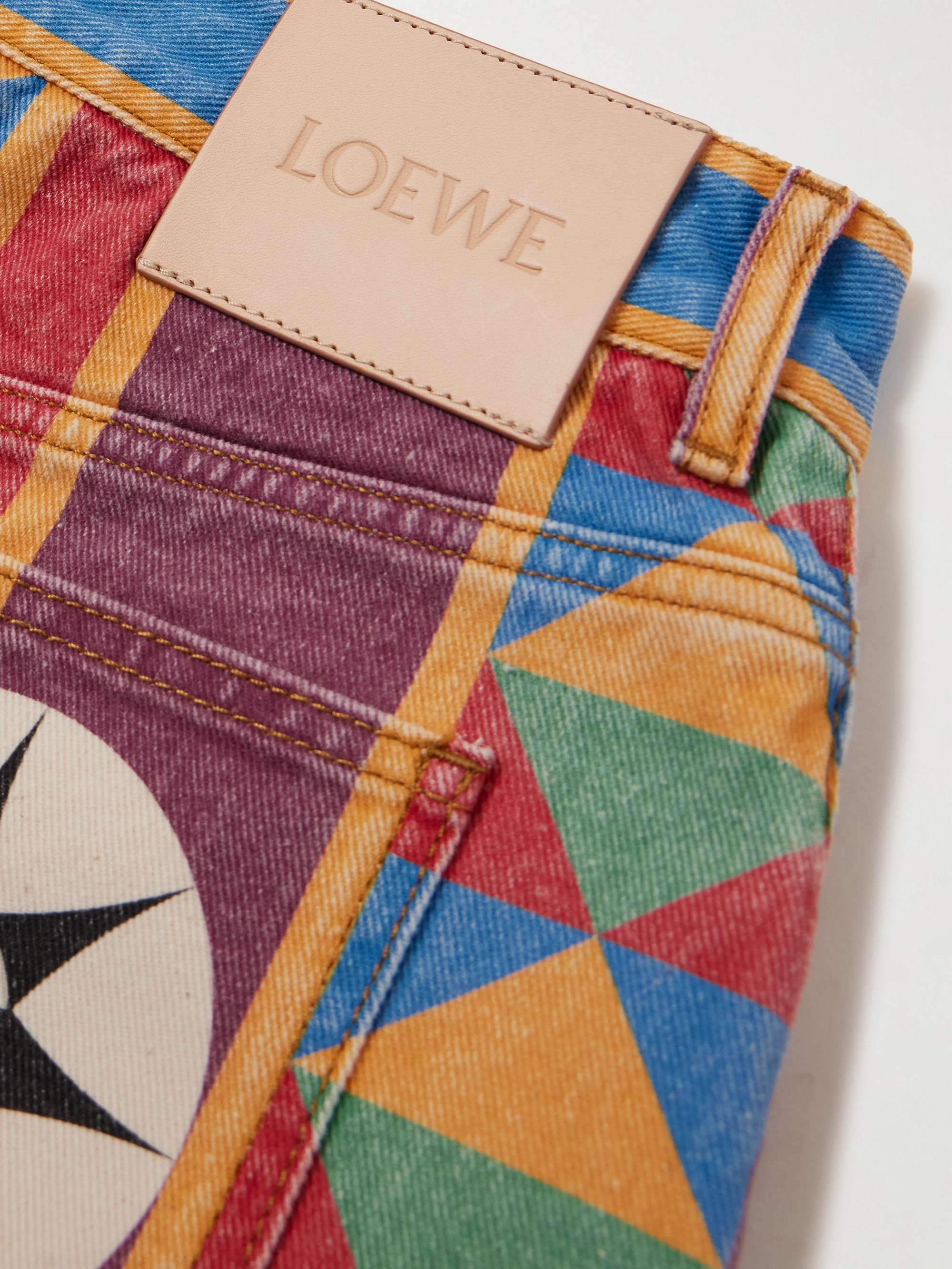 + Paula's Ibiza frayed printed denim shorts view