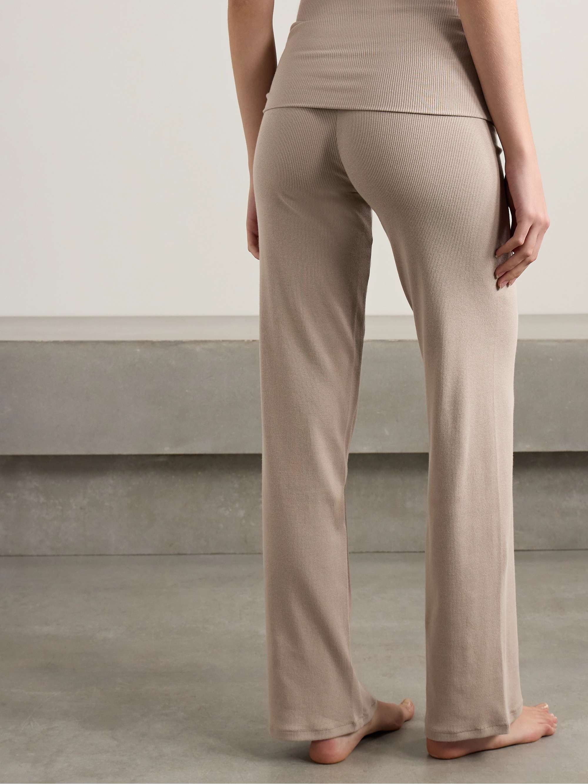 Cotton Rib Foldover stretch-cotton jersey pants view