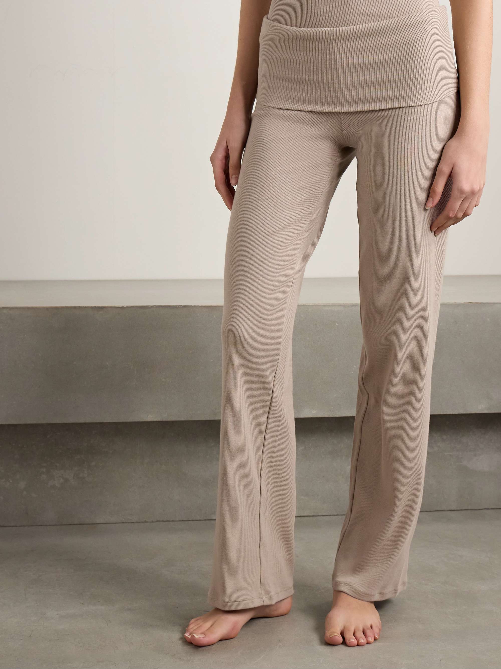 Cotton Rib Foldover stretch-cotton jersey pants view