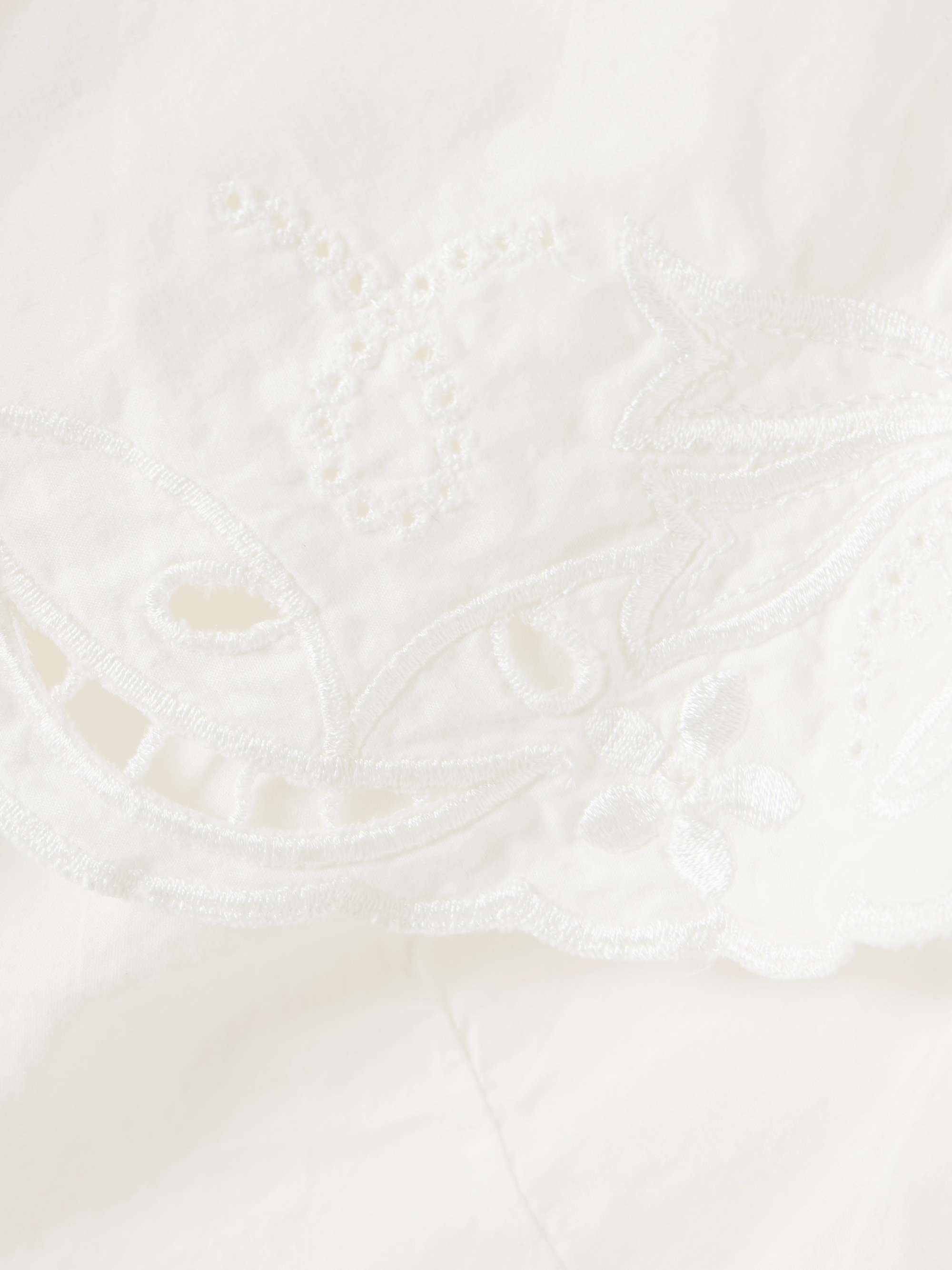 Elettrice double-breasted broderie anglaise cotton-poplin blouse view