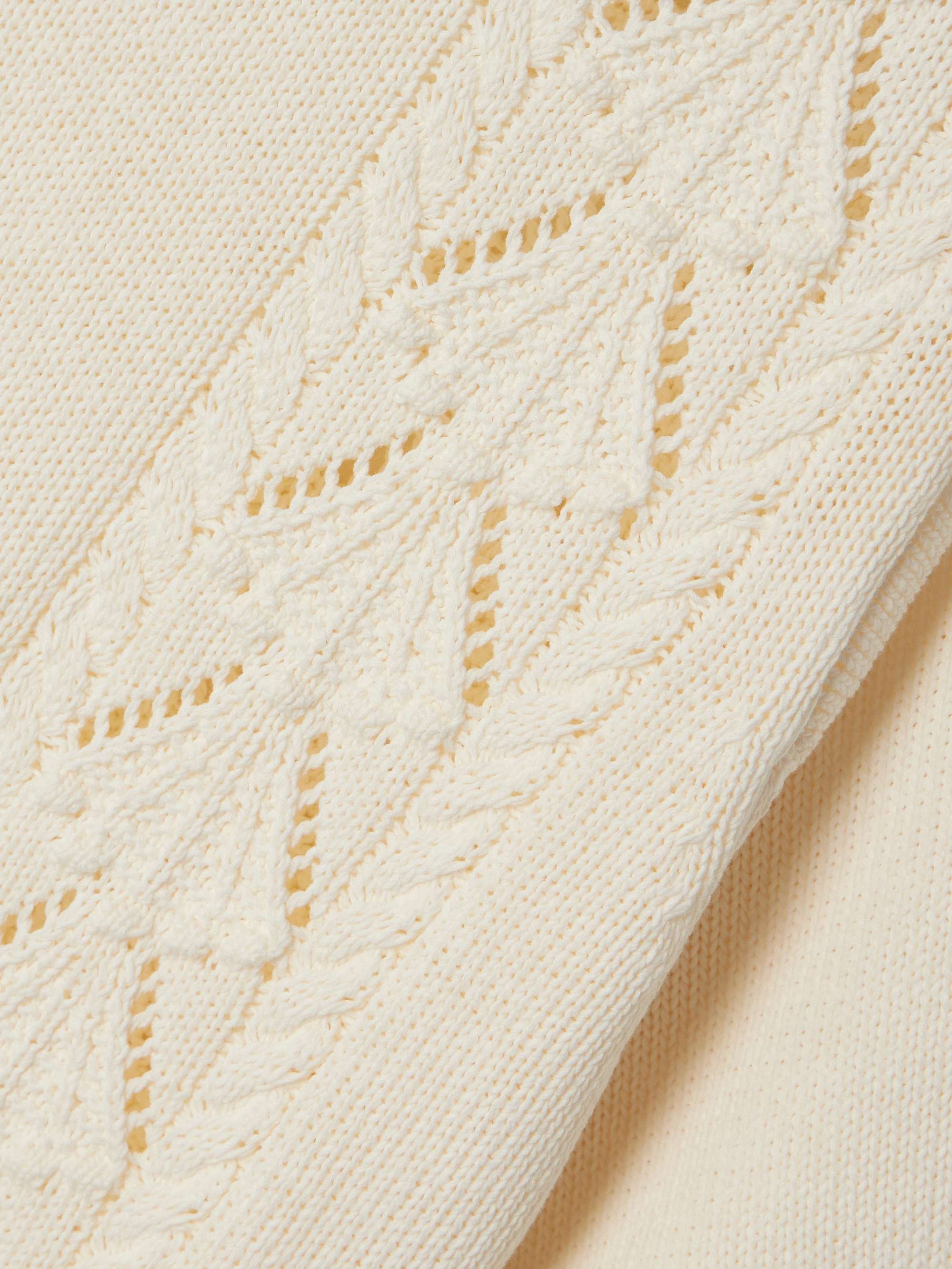Arman cable and pointelle-knit cotton mini dress view