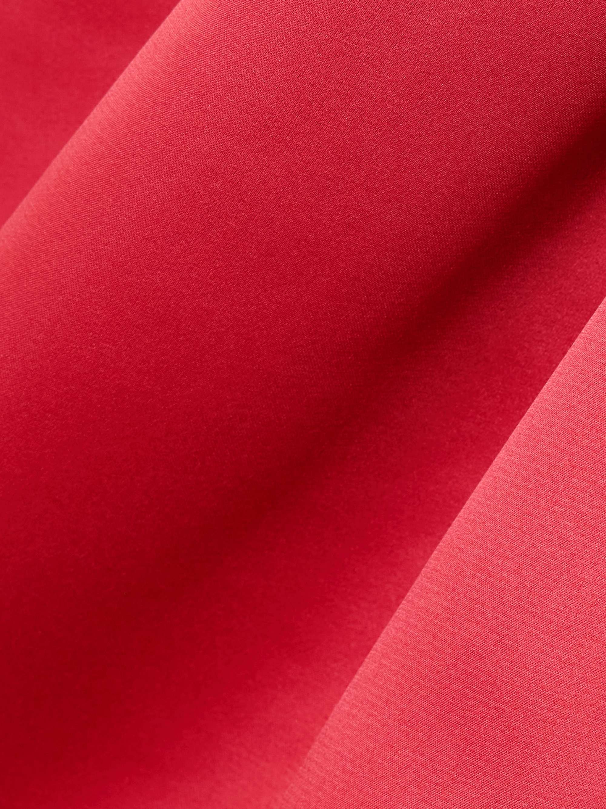 Honor pleated duchesse-satin mini dress view