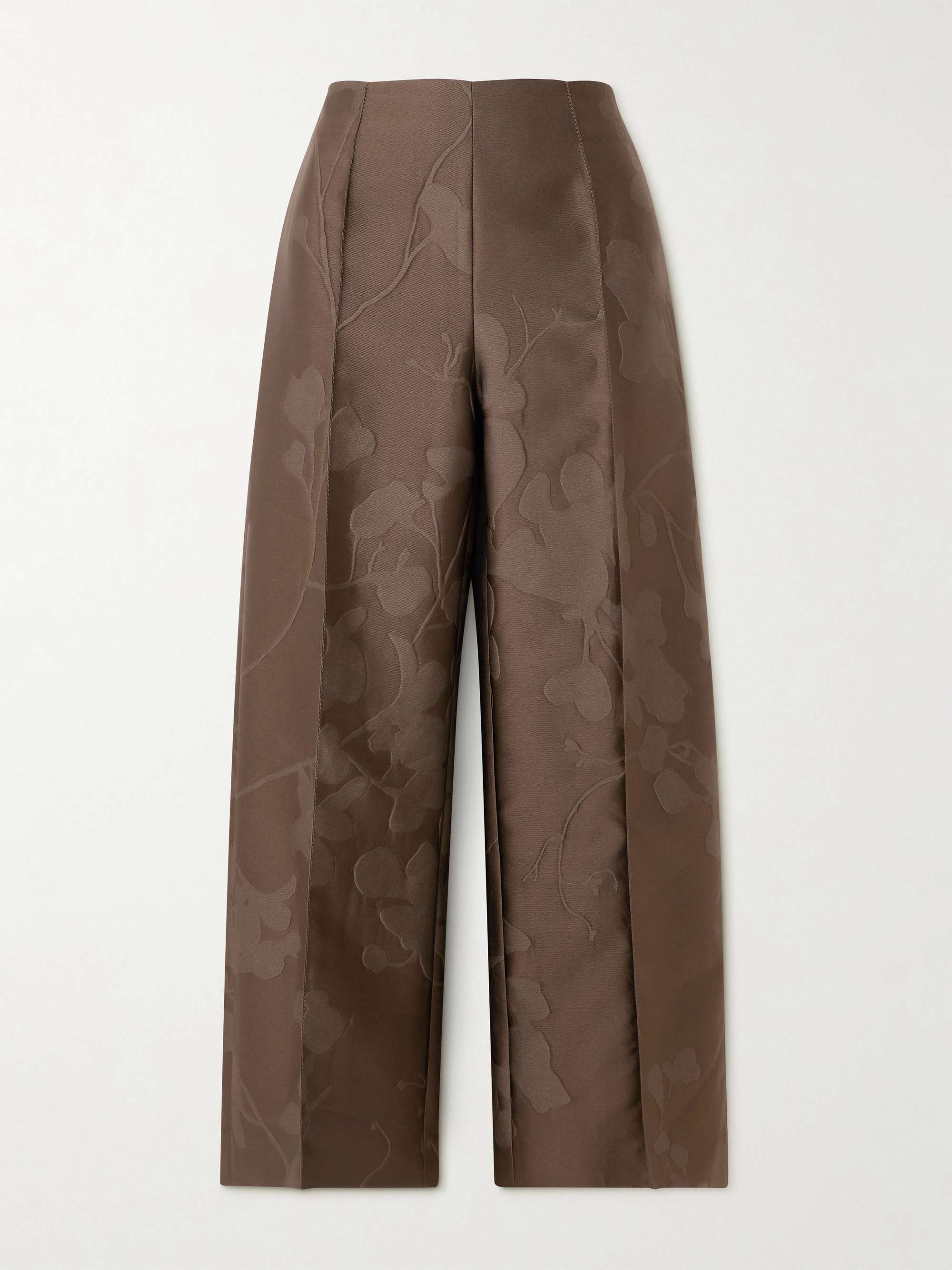 Daffy cropped cloqué wide-leg pants view