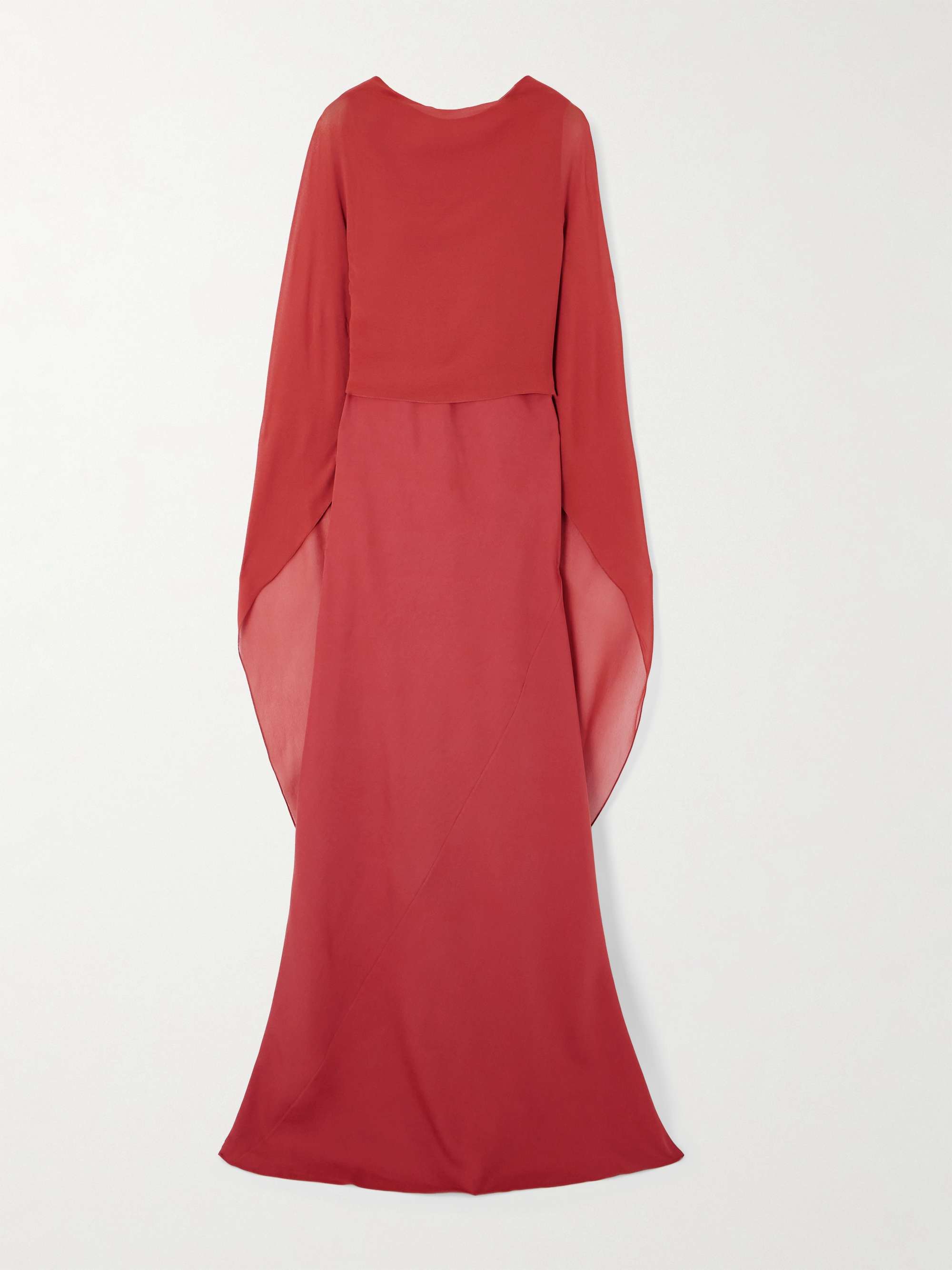 Luana convertible cape-effect silk-chiffon maxi dress view