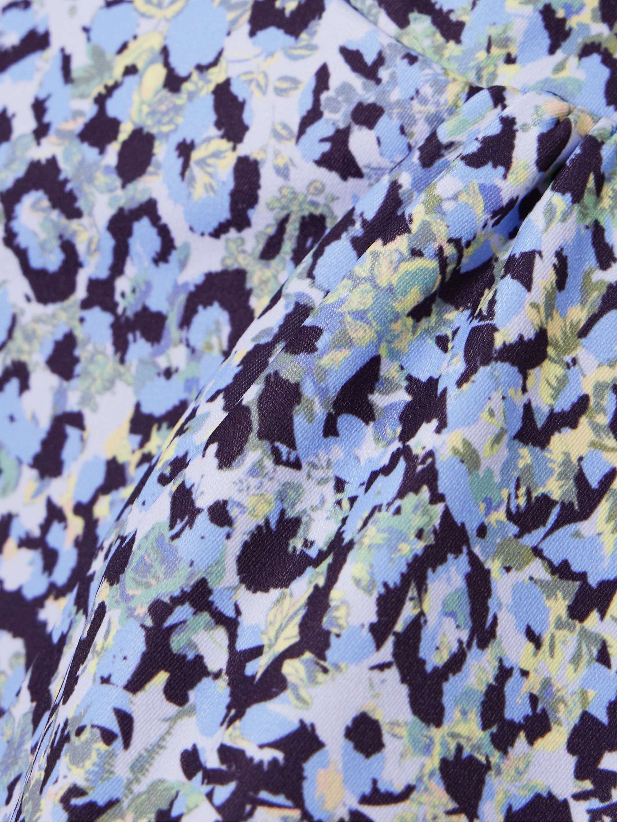 Rossy strapless gathered printed twill mini dress view