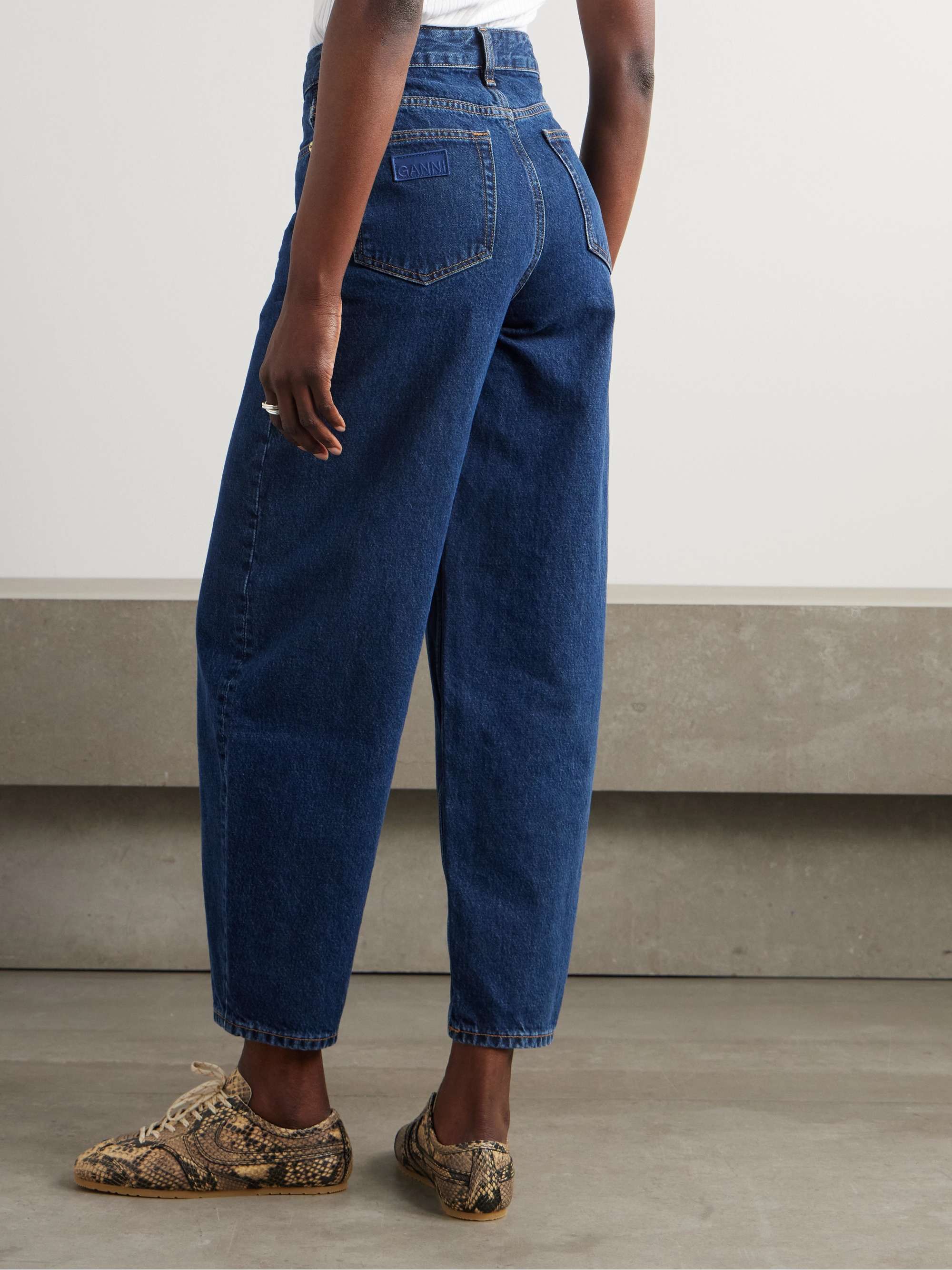 High-rise tapered organic jeans view