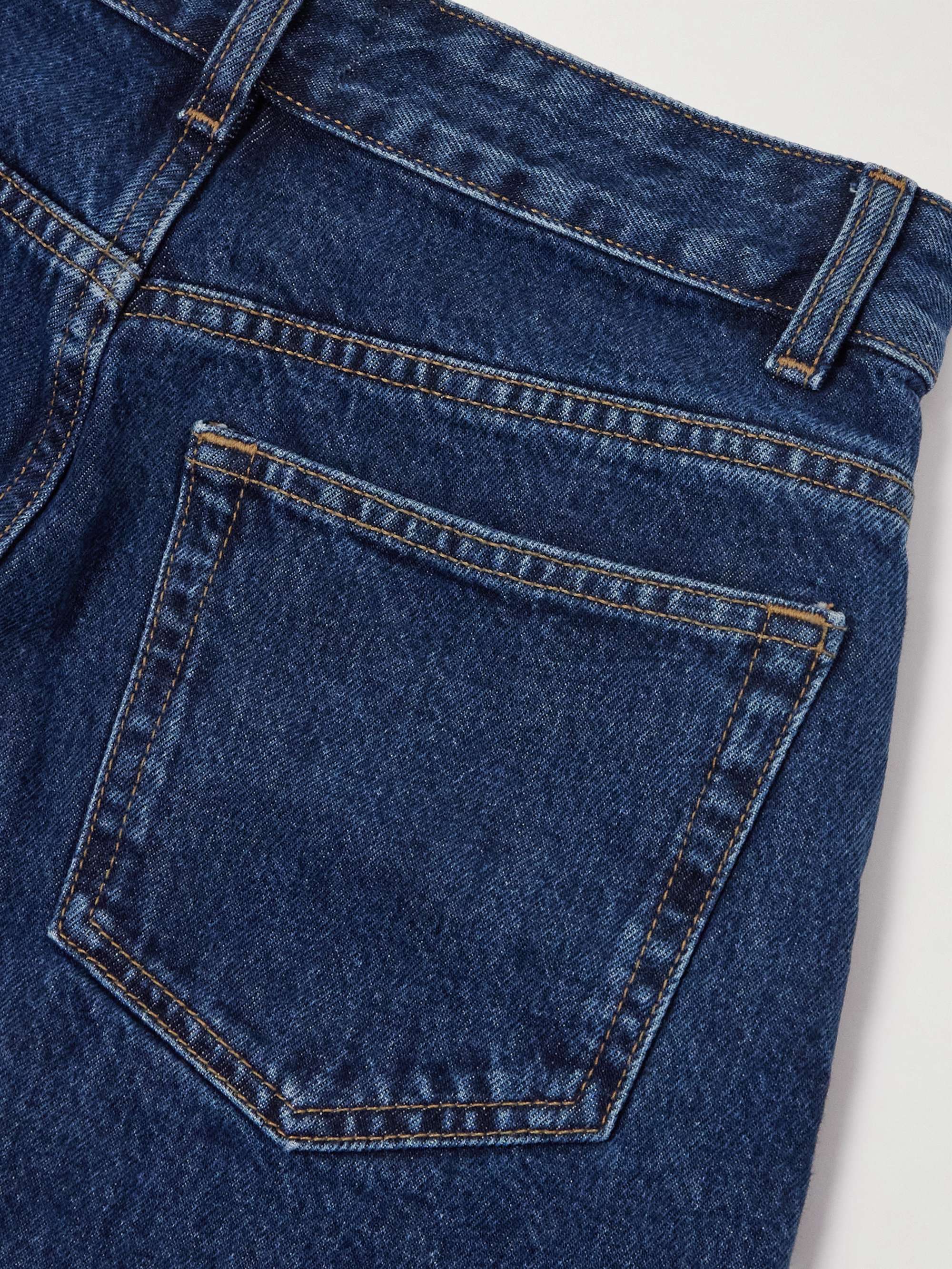 High-rise tapered organic jeans view
